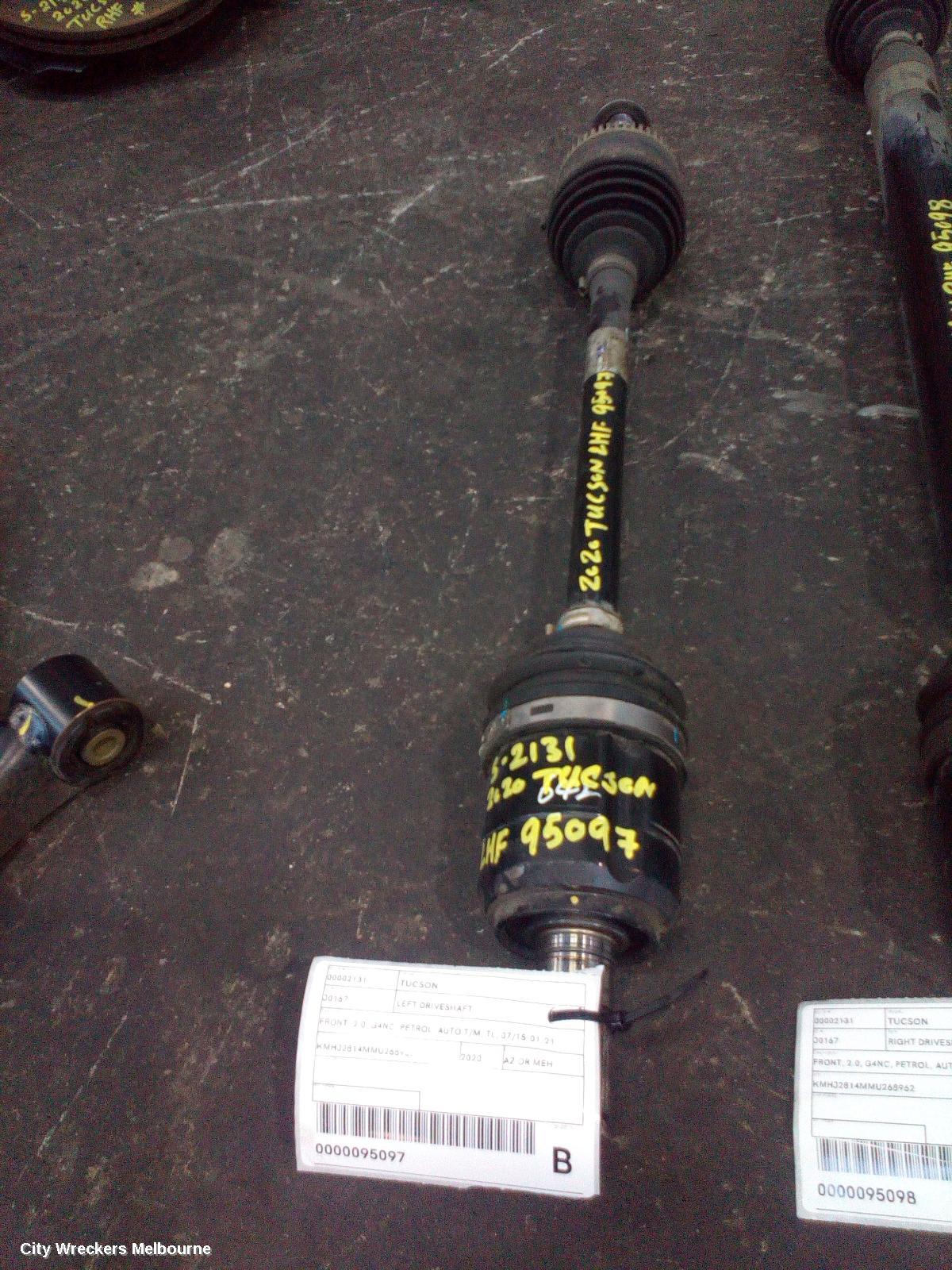 HYUNDAI TUCSON LEFT DRIVESHAFT, FRONT, 2.0, G4NC, PETROL, AUTO T/M, TL, 07/2015 - 01/2021