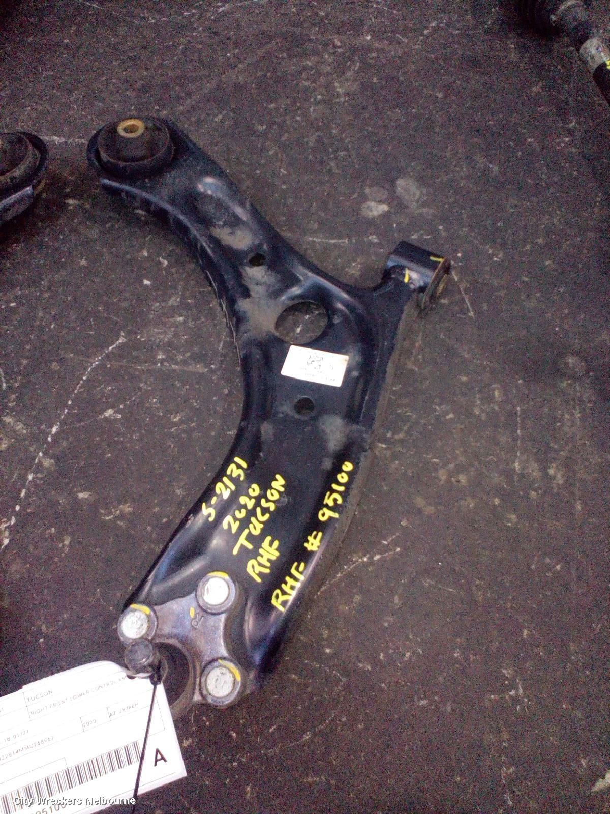 HYUNDAI TUCSON RIGHT FRONT LOWER CONTROL ARM, TL, 06/2018 - 01/2021