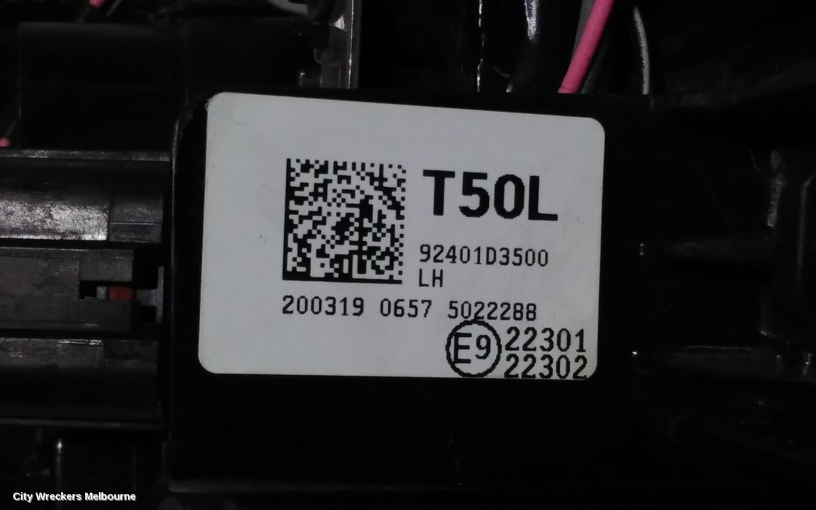 HYUNDAI TUCSON LEFT TAILLIGHT, IN BODY, TL, ACTIVE X/GO/ELITE, NON LED TYPE, 06/2018 - 01/2021