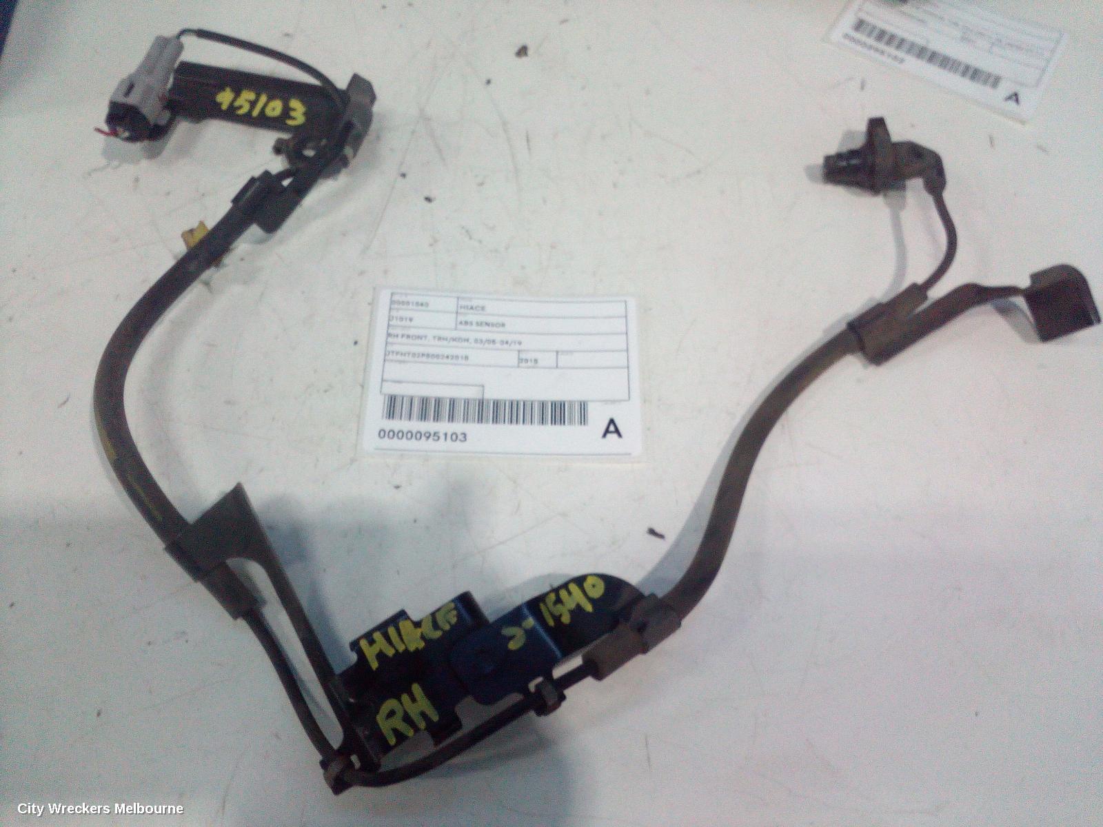 TOYOTA HIACE ABS SENSOR, RH FRONT, W/ LOOM TYPE, TRH/KDH, 03/2005 - 04/2019