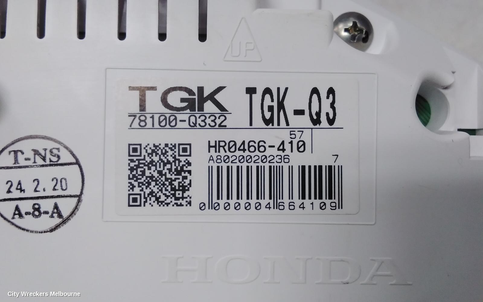 HONDA CIVIC INSTRUMENT CLUSTER, AUTO T/M, RS, 10TH GEN, 05/2016 - 08/2021