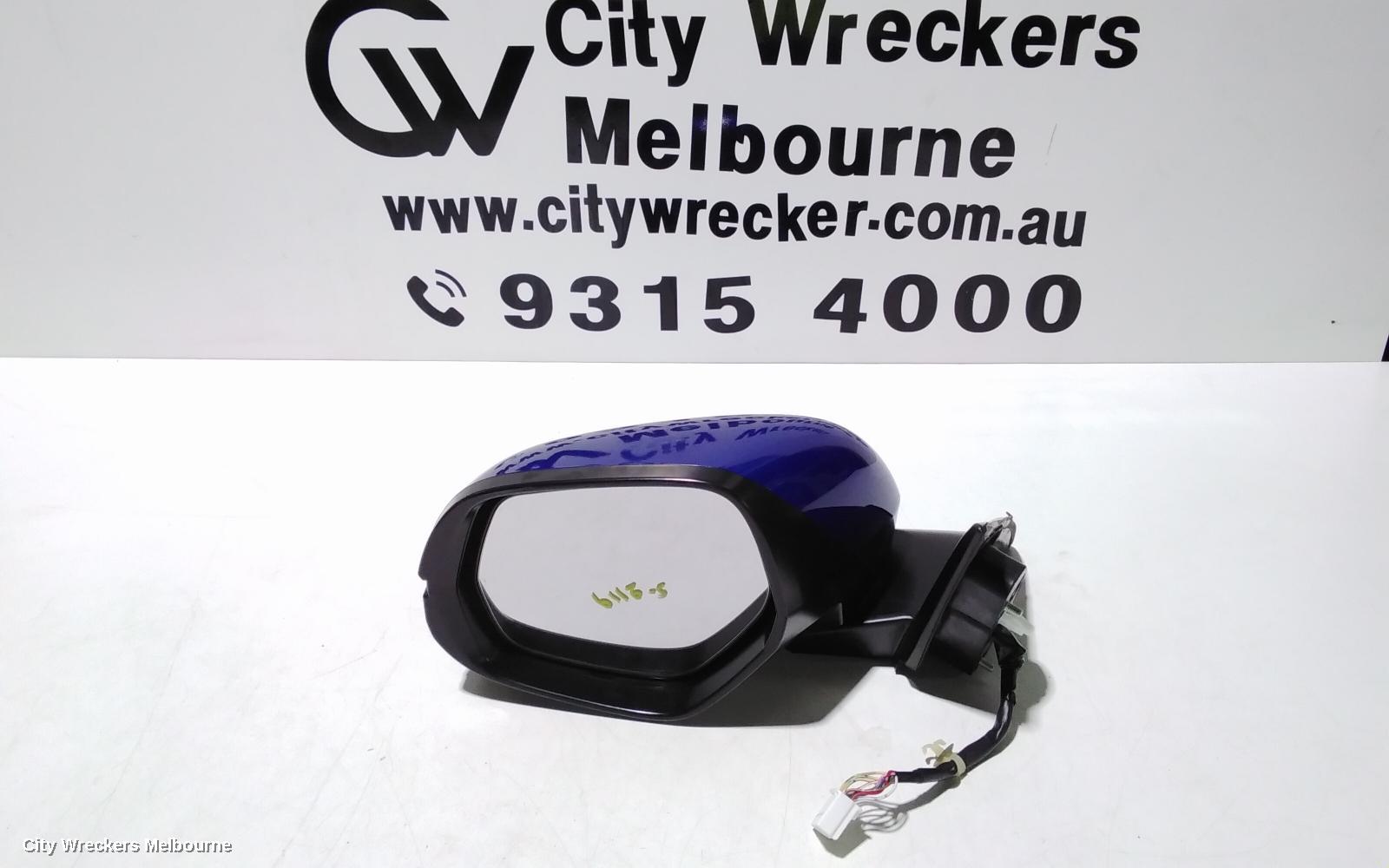HONDA HRV LEFT DOOR MIRROR, RU5, VTI-S, COLOUR CODED, MANUAL FOLD, W/ CAMERA TYPE, 07/2018 - 10/2021