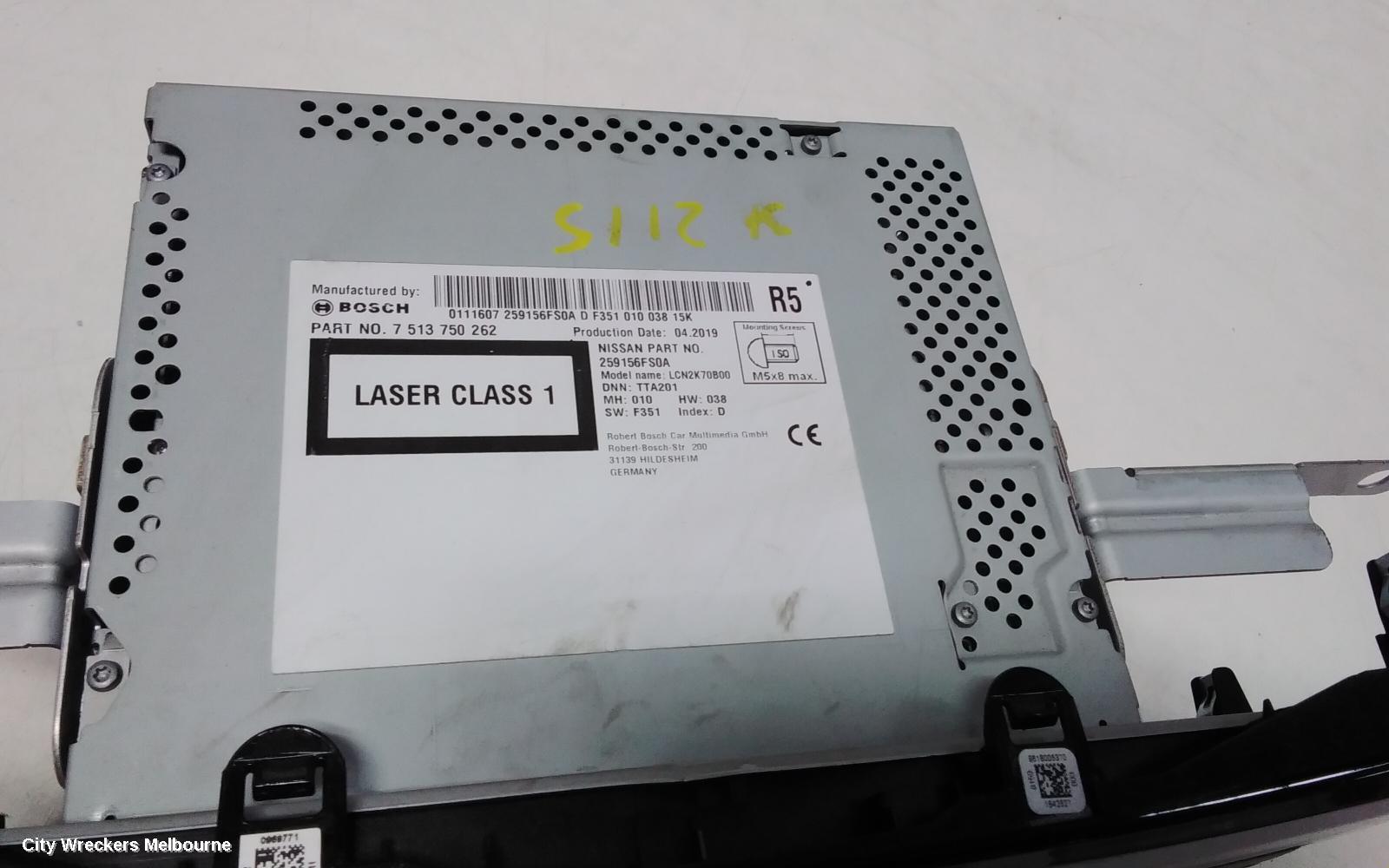 NISSAN XTRAIL RADIO/CD/DVD/SAT/TV, CD/MP3/NAVIGATION UNIT, T32, 02/2014 - 11/2020