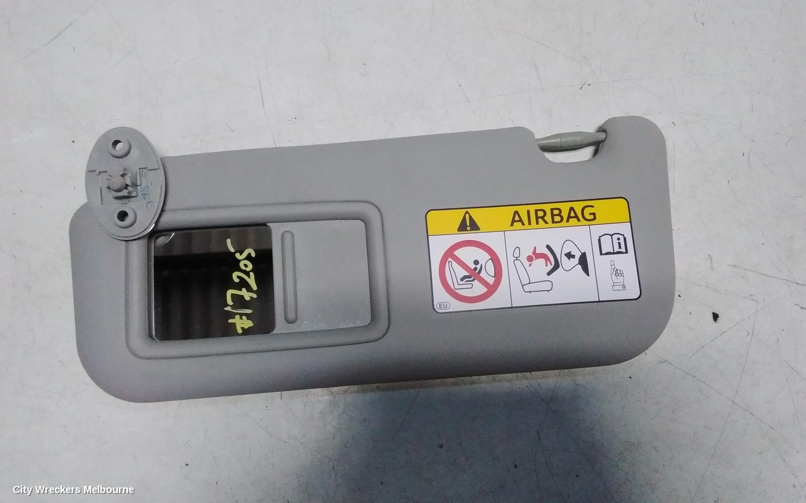 TOYOTA COROLLA SUNVISOR, ZRE182R, LH SIDE, 10/2012 - 06/2018
