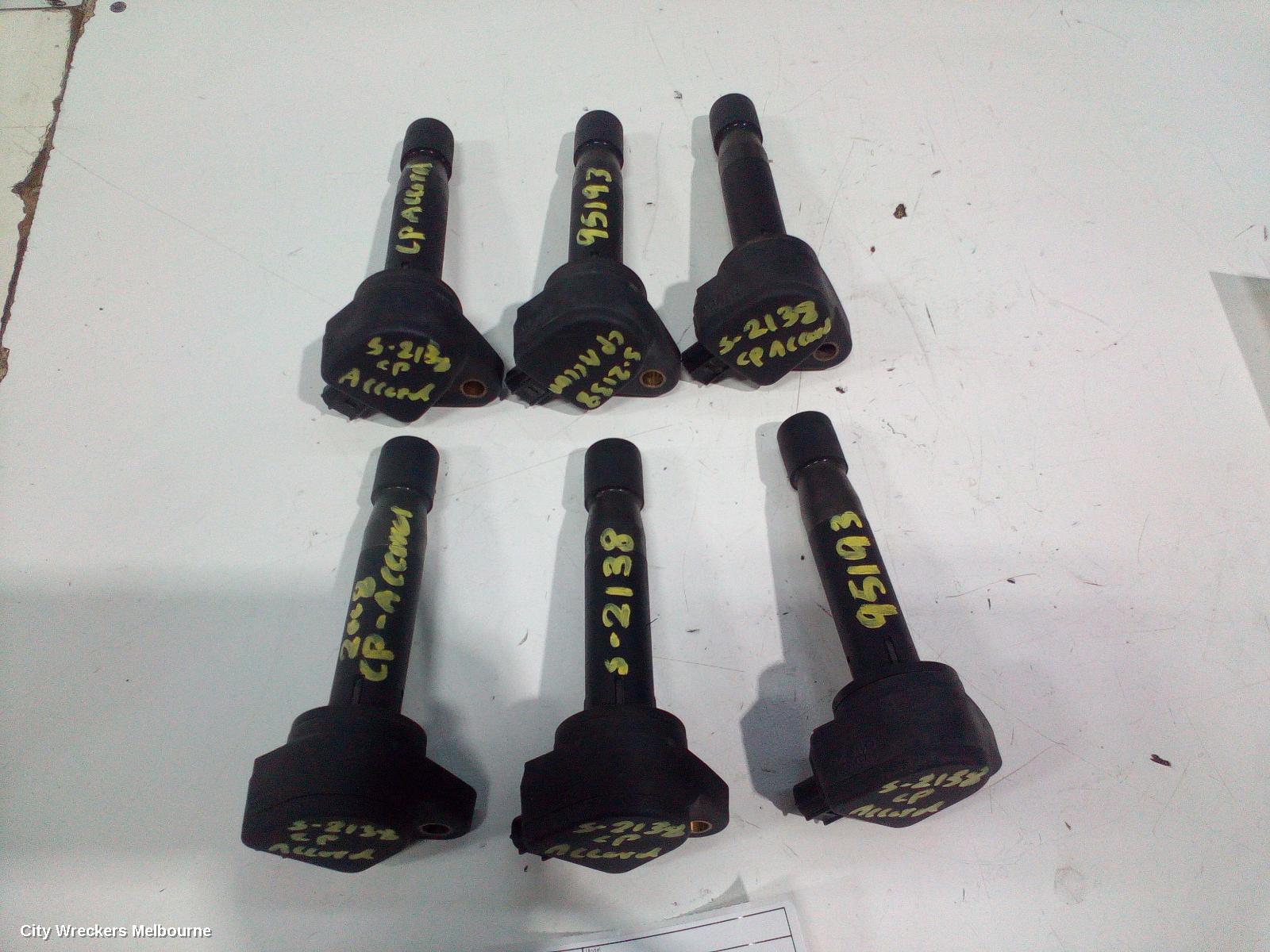 HONDA ACCORD COIL/COIL PACK, 3.5, PETROL, J35Z, 8TH GEN (VIN MRHCP), 02/2008 - 04/2013