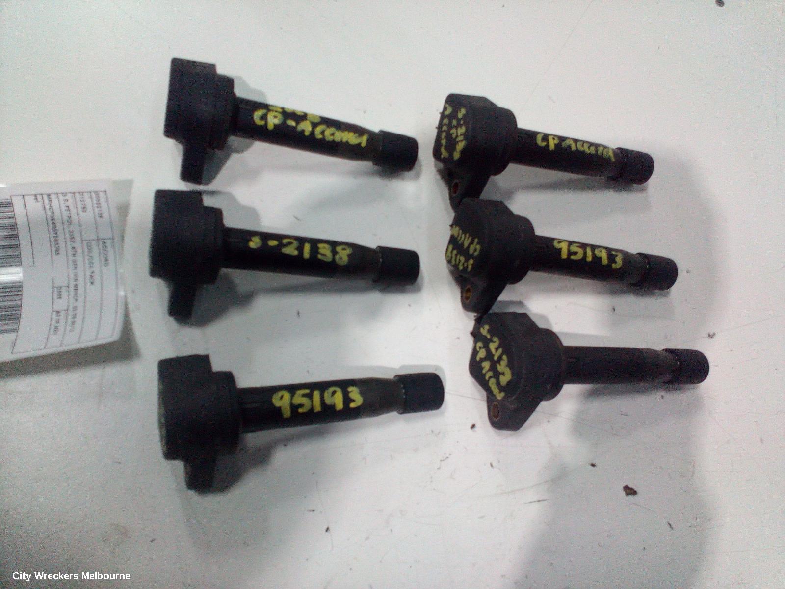 HONDA ACCORD COIL/COIL PACK, 3.5, PETROL, J35Z, 8TH GEN (VIN MRHCP), 02/2008 - 04/2013