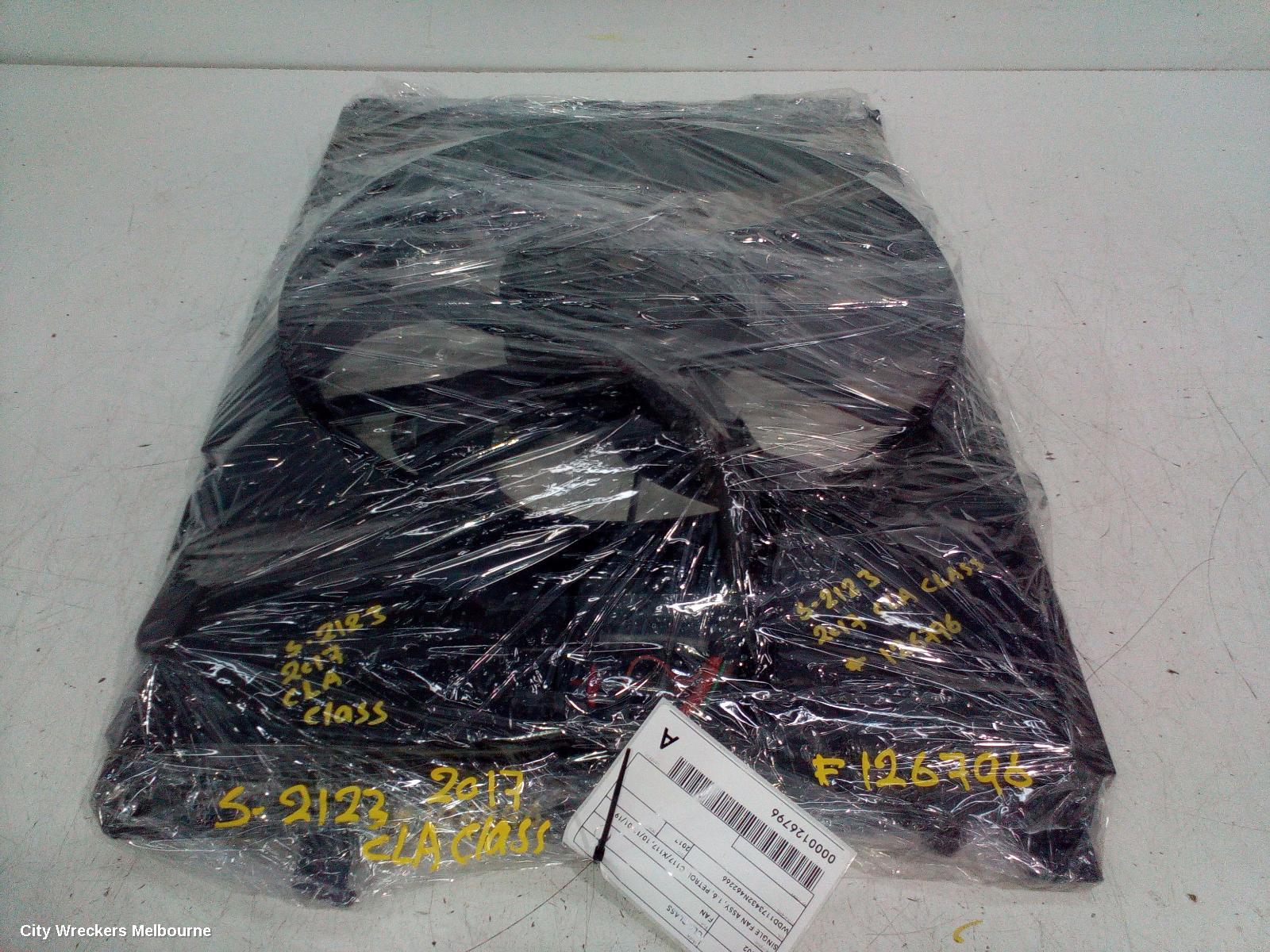 MERCEDES CLA CLASS FAN, SINGLE FAN ASSY, 1.6, PETROL, C117/X117, 10/2013 - 01/2019