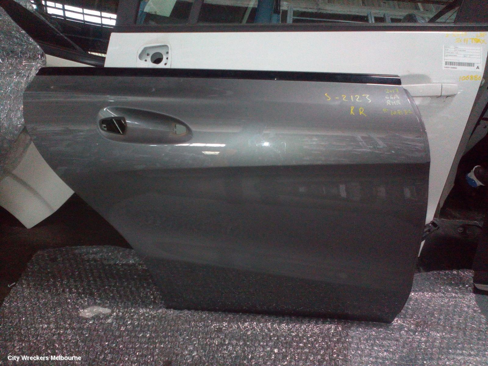 MERCEDES CLA CLASS RIGHT REAR DOOR, C117/X117, COUPE/WAGON, 10/2013 - 01/2019