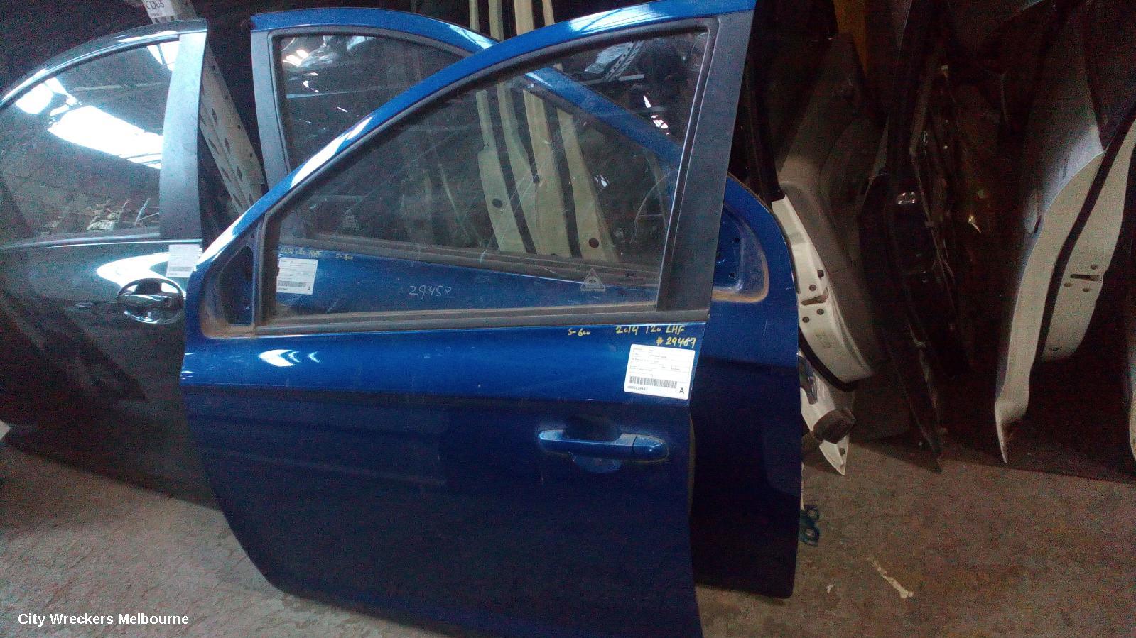 HYUNDAI I20 LEFT FRONT DOOR, PB, 5DR HATCH, 07/2010 - 12/2015