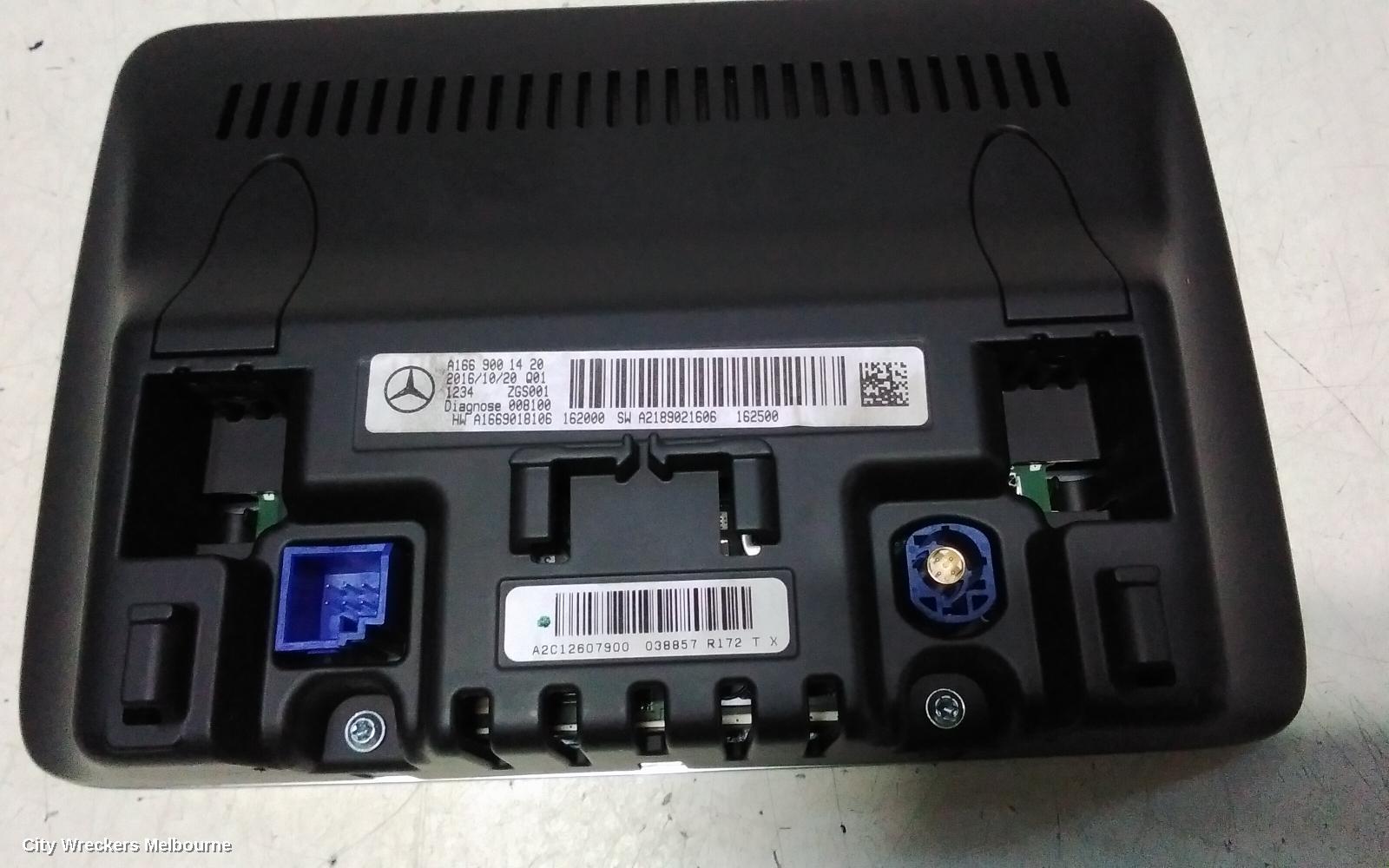 MERCEDES CLA CLASS RADIO/CD/DVD/SAT/TV, HEAD UNIT, COMAND APS W/ SINGLE DVD TYPE, C117/X117, 10/2013 - 01/2019