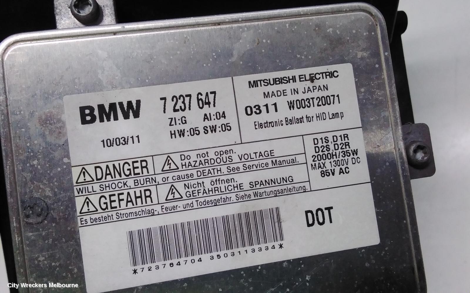 BMW 3 SERIES LEFT HEADLAMP, E90/E91, SEDAN/WAGON, BI XENON, ADAPTIVE TYPE, 11/2008 - 09/2013