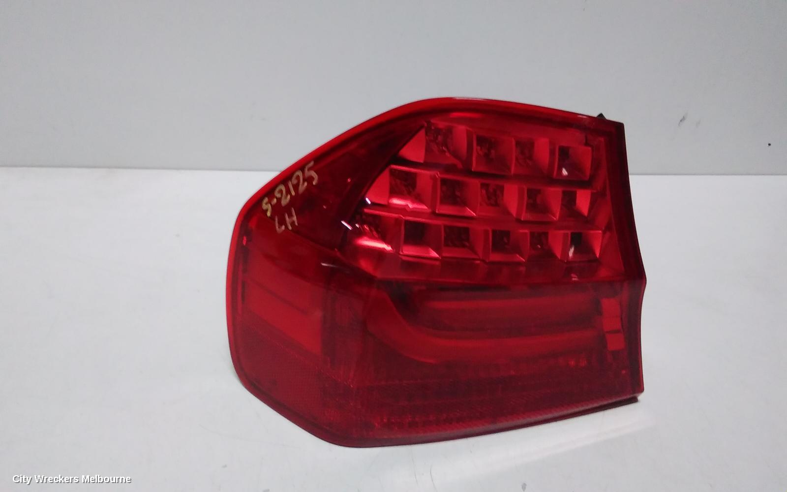 BMW 3 SERIES LEFT TAILLIGHT, E90, SEDAN, LED TYPE, 11/2008 - 01/2012