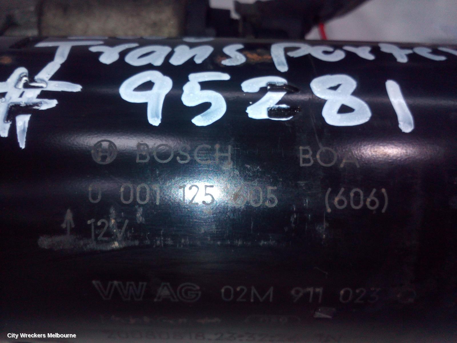 VOLKSWAGEN TRANSPORTER STARTER, DIESEL, 2.5, T5, 08/2004 - 02/2010