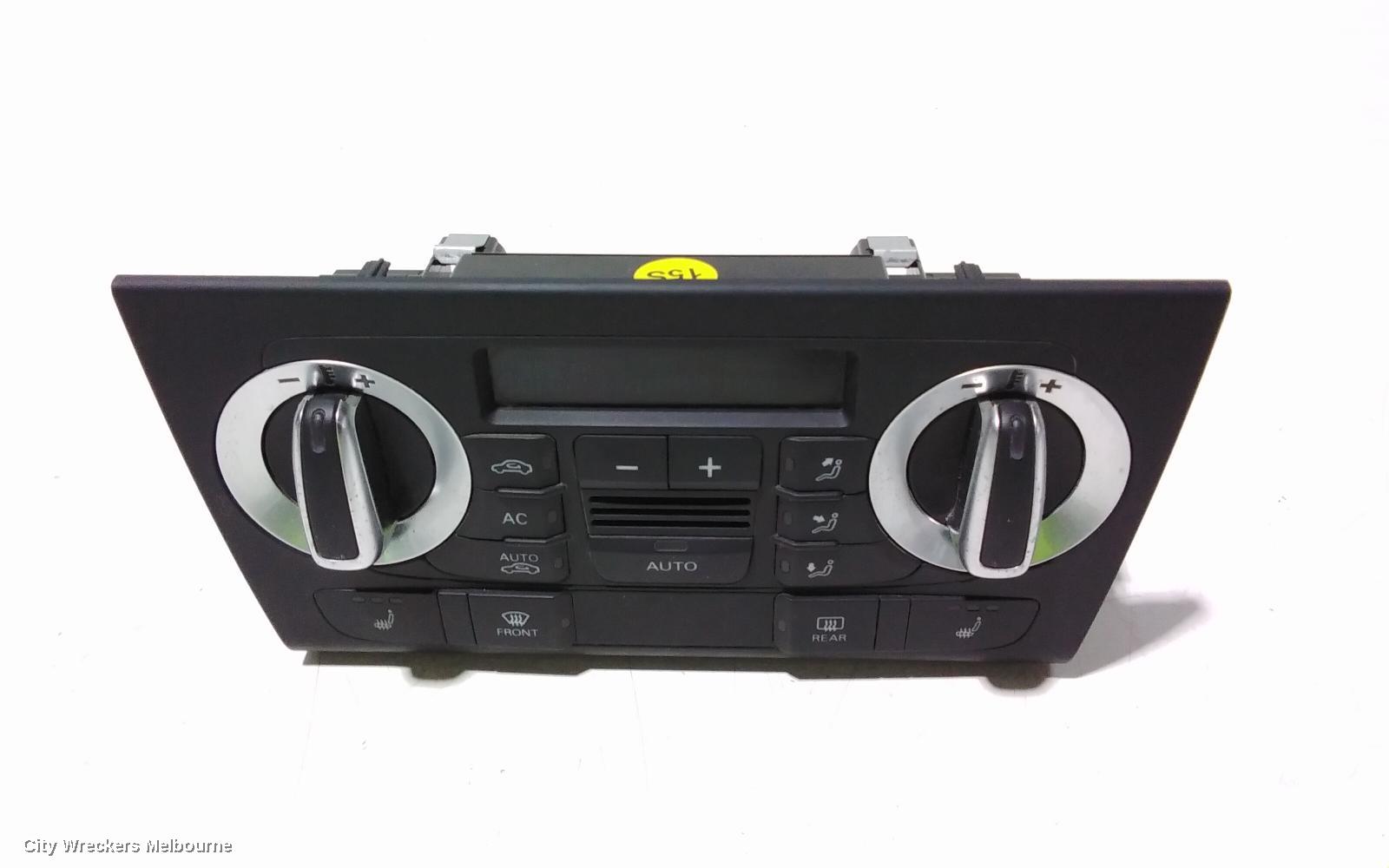 AUDI Q3 HEATER/AC CONTROLS, CLIMATE CONTROL TYPE, W/ SEAT HEATER, 8U, 03/2012 - 05/2013