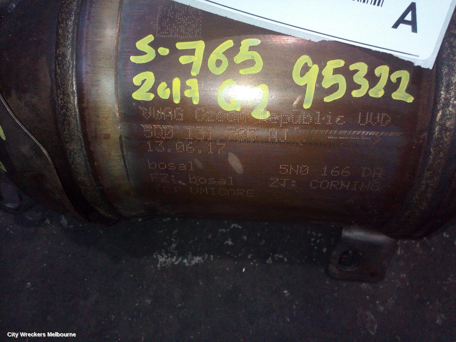 AUDI Q2 CATALYTIC CONVERTER, DOWNPIPE-CAT TYPE, 1.4, PETROL, CZEA CODE, GA, 10/2016 - 01/2021
