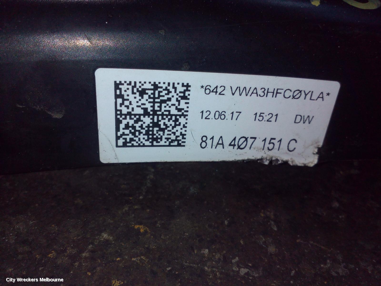 AUDI Q2 LEFT FRONT LOWER CONTROL ARM, GA, 10/2016 ONWARDS