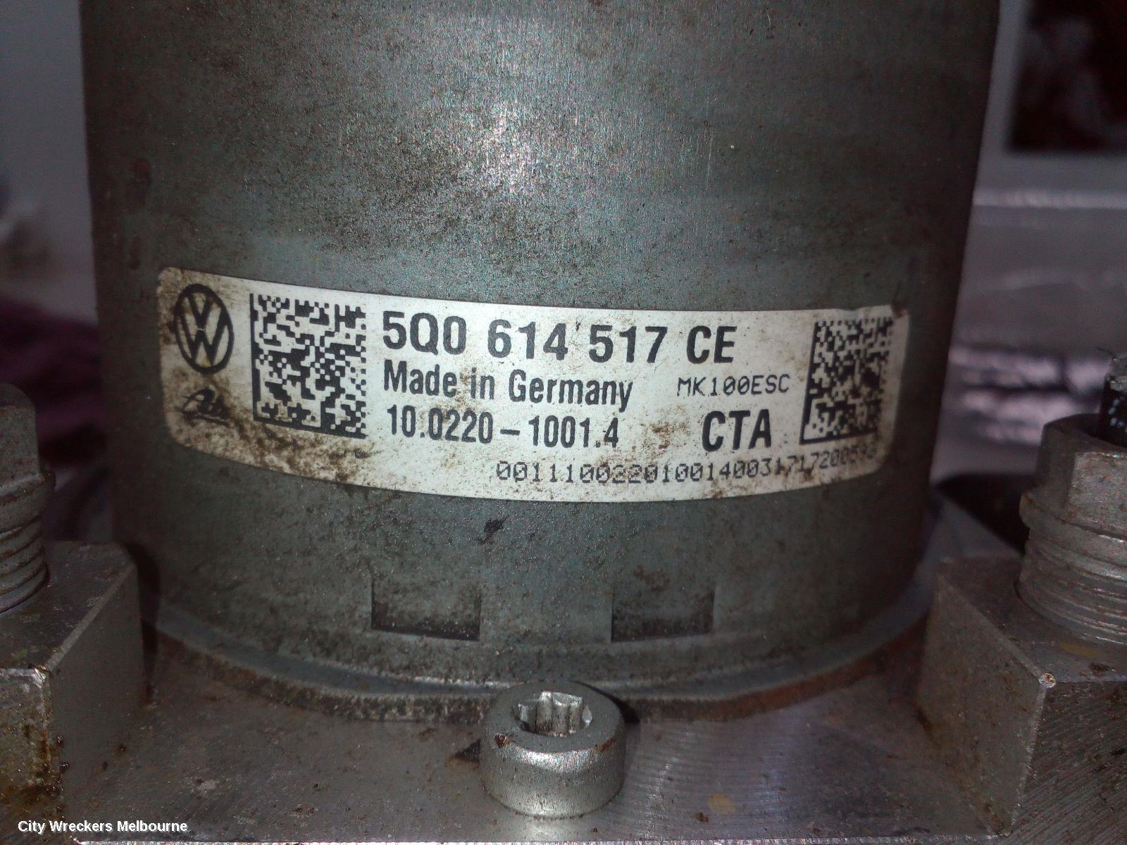 AUDI Q2 ABS PUMP/MODULATOR, GA, P/N 5Q0614517CE, 10/2016 - 01/2021