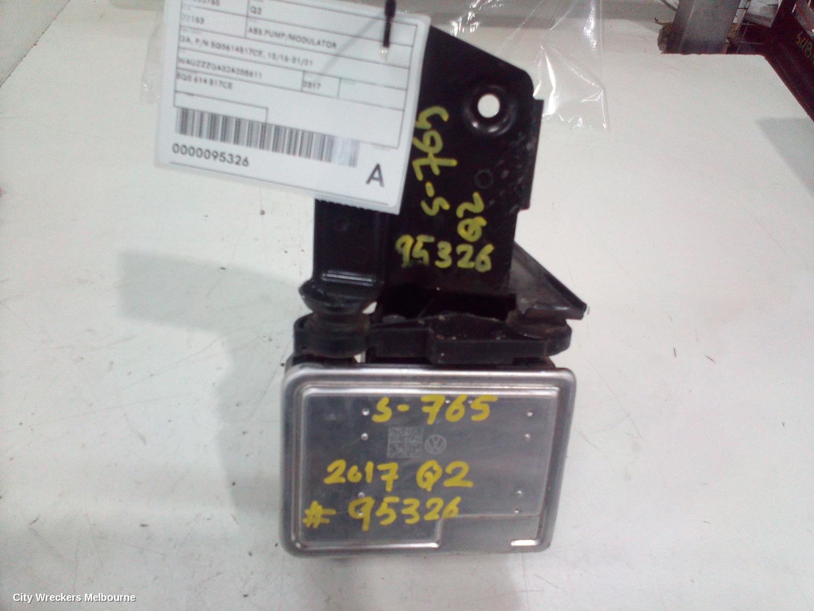 AUDI Q2 ABS PUMP/MODULATOR, GA, P/N 5Q0614517CE, 10/2016 - 01/2021