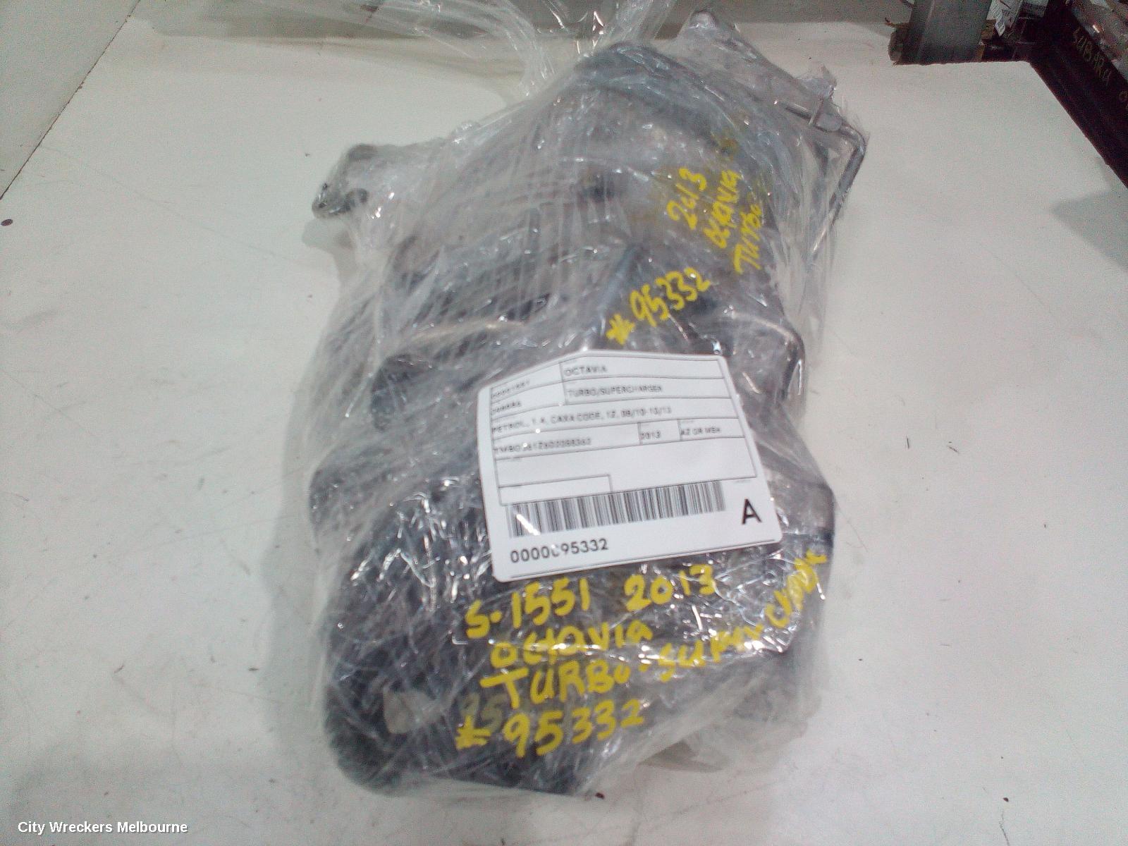SKODA OCTAVIA TURBO SUPERCHARGER, PETROL, 1.4, CAXA CODE, 1Z, 08/2010 - 10/2013