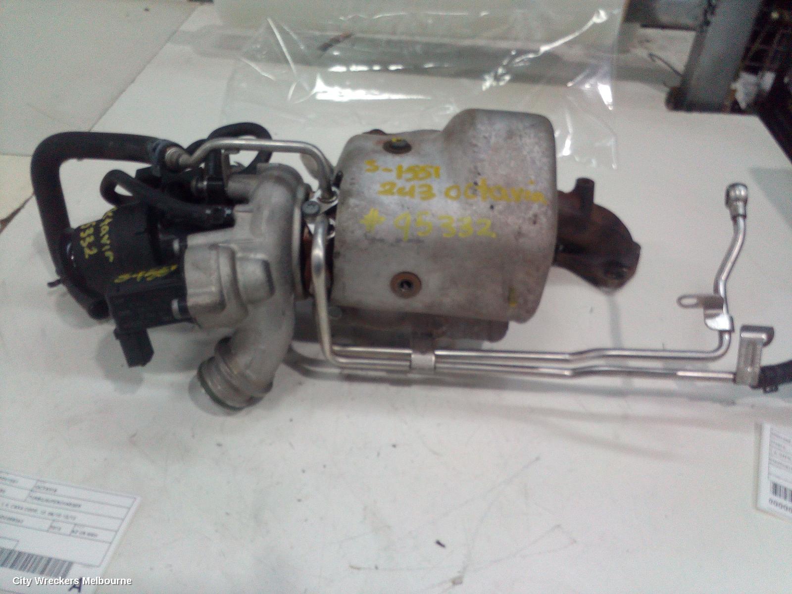 SKODA OCTAVIA TURBO SUPERCHARGER, PETROL, 1.4, CAXA CODE, 1Z, 08/2010 - 10/2013