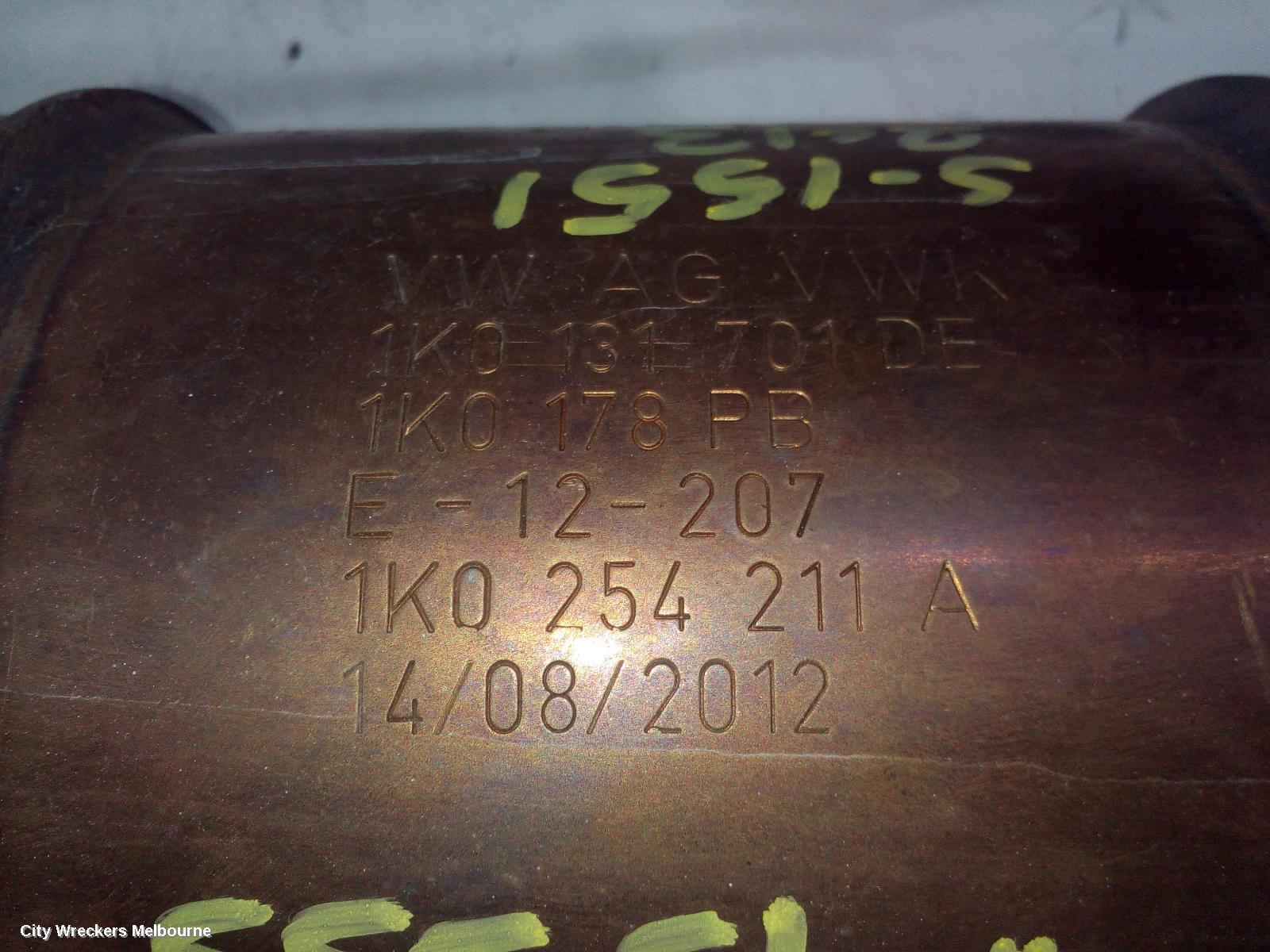 SKODA OCTAVIA CATALYTIC CONVERTER, DOWNPIPE-CAT TYPE, 1.4, PETROL, CAXA CODE, 1Z, 08/2010 - 10/2013