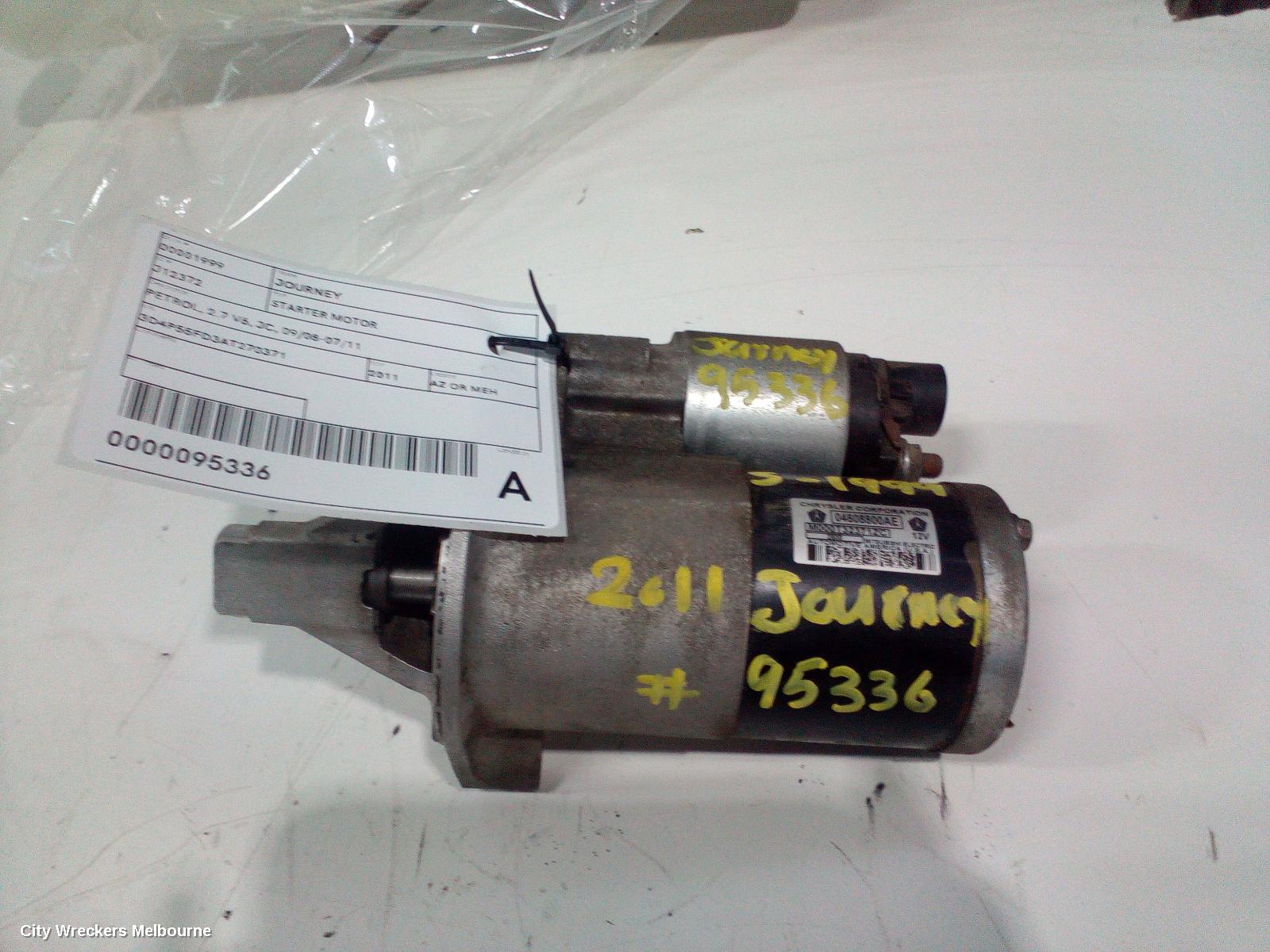 DODGE JOURNEY STARTER, PETROL, 2.7 V6, JC, 09/2008 - 07/2011