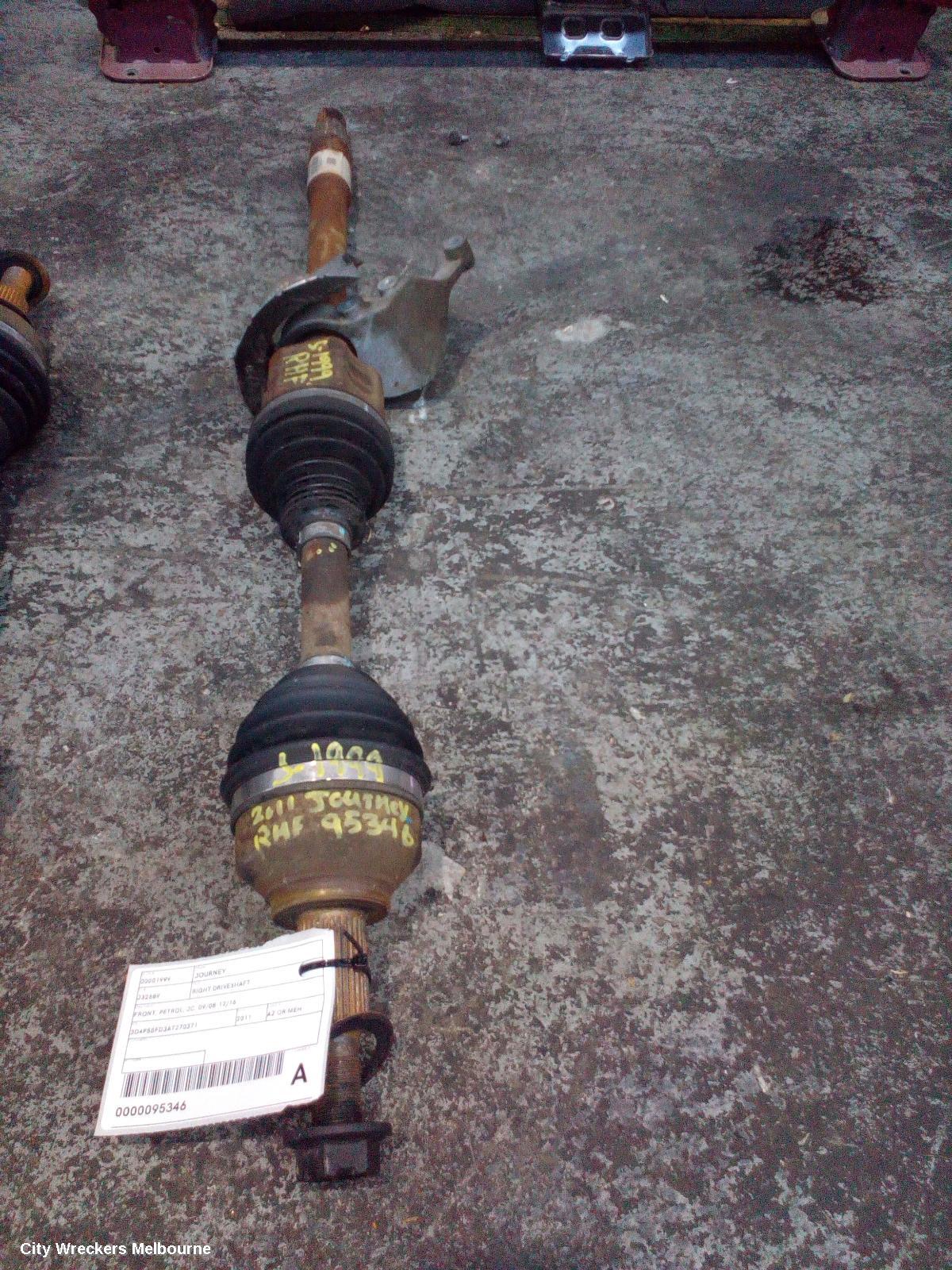 DODGE JOURNEY RIGHT DRIVESHAFT, FRONT, PETROL, JC, 09/2008 - 12/2016