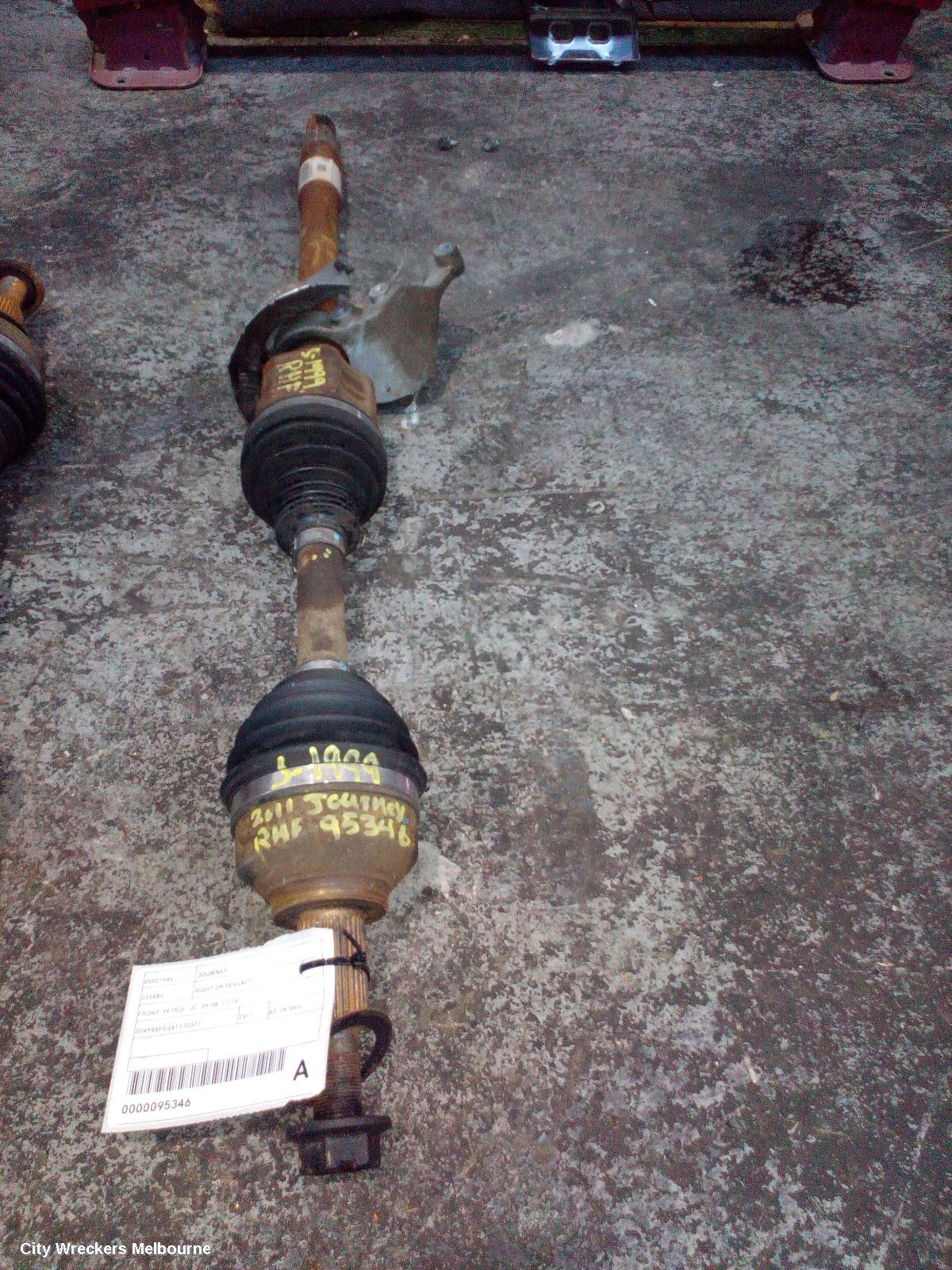 DODGE JOURNEY RIGHT DRIVESHAFT, FRONT, PETROL, JC, 09/2008 - 12/2016