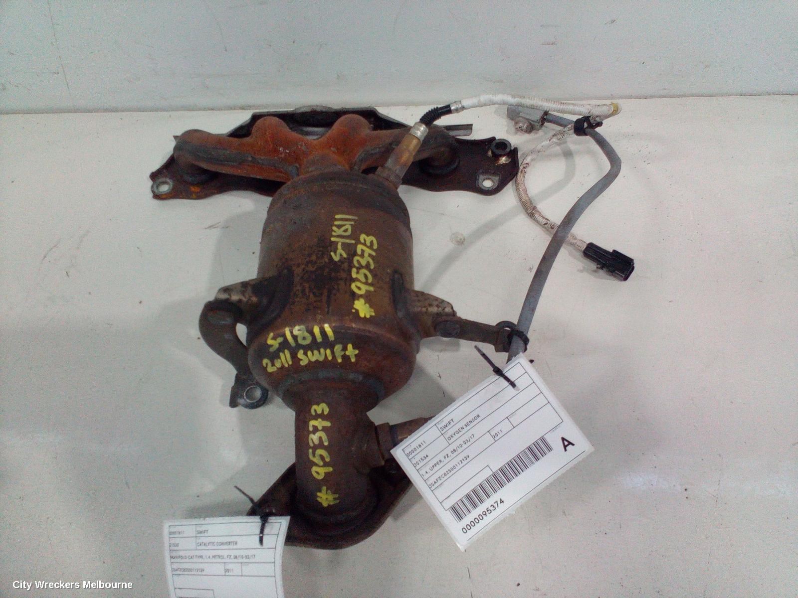 SUZUKI SWIFT CATALYTIC CONVERTER, MANIFOLD-CAT TYPE, 1.4, PETROL, FZ, 08/2010 - 03/2017
