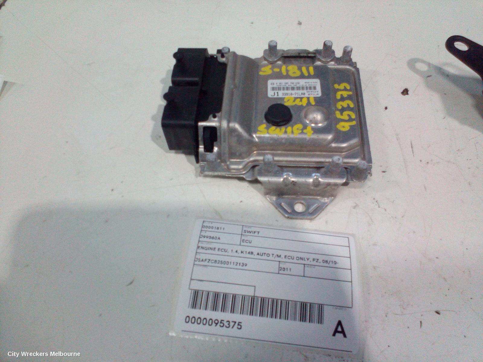 SUZUKI SWIFT ECU, ENGINE ECU, 1.4, K14B, AUTO T/M, ECU ONLY, FZ, 08/2010 - 03/2017