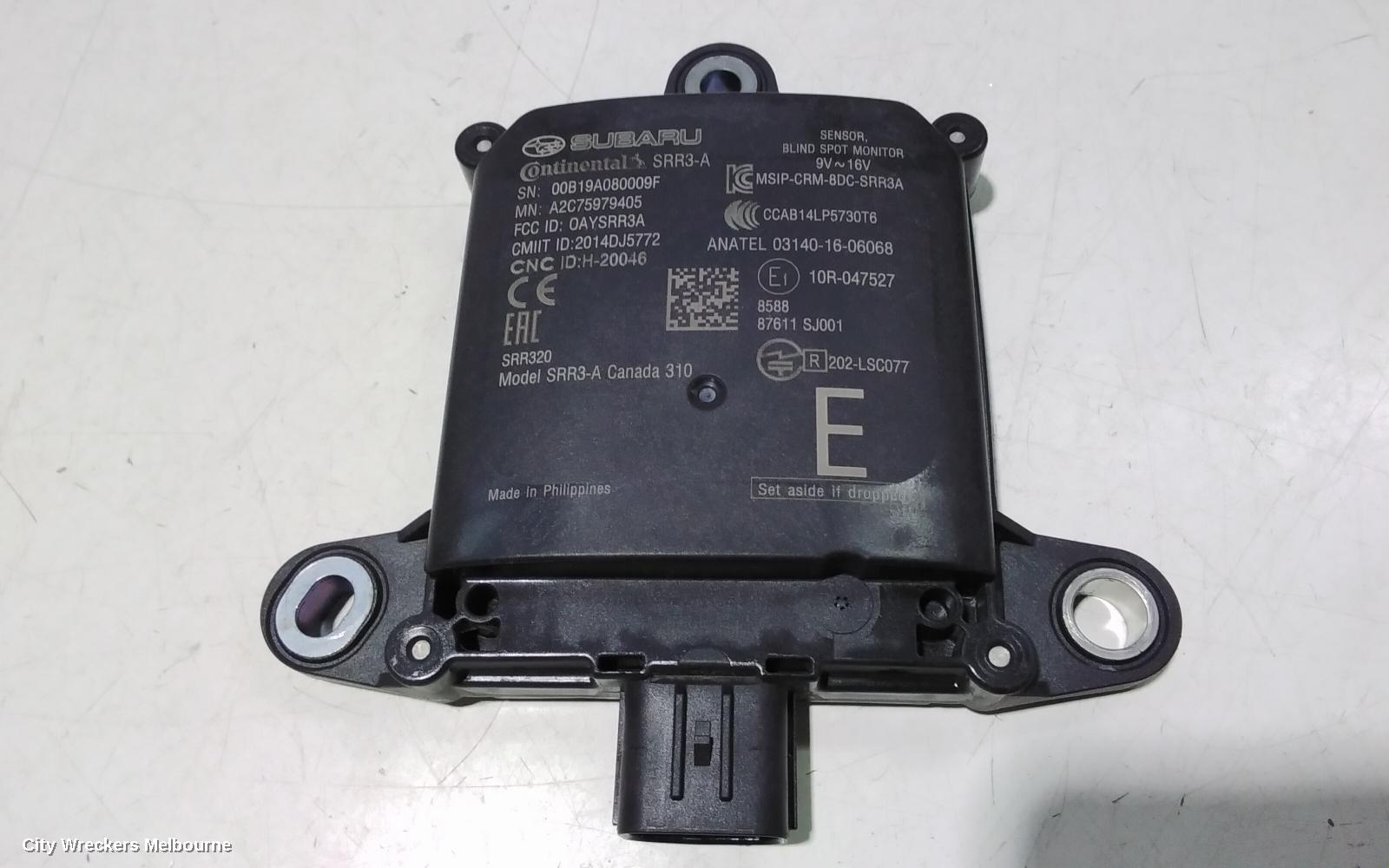 SUBARU XV, BLIND SPOT MONITOR RADAR SENSOR, G5X, 03/2017 - 06/2023, LHR BLIND SPOT MODULE  A2C75979405 : 95387