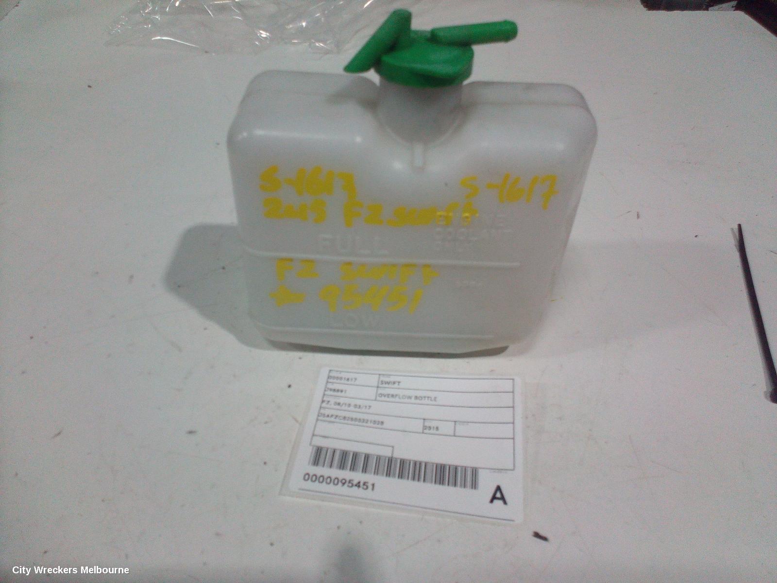 SUZUKI SWIFT OVERFLOW BOTTLE, FZ, 08/2010 - 03/2017