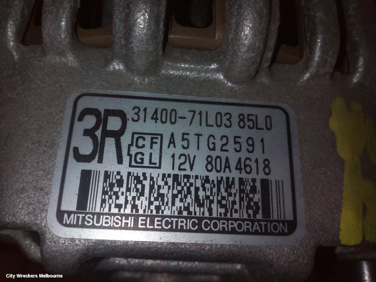 SUZUKI SWIFT ALTERNATOR, PETROL, MITSUBISHI 80AMP, FZ, 08/2010 - 03/2017