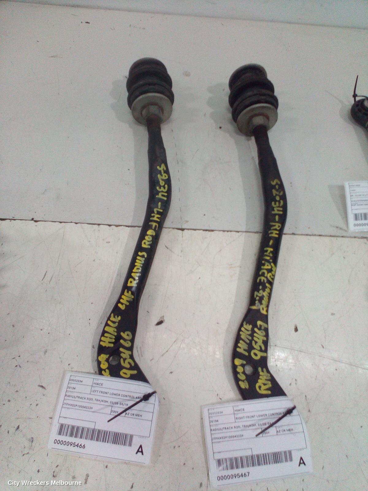 TOYOTA HIACE LEFT FRONT LOWER CONTROL ARM, RADIUS/TRACK ROD, TRH/KDH, 03/2005 - 04/2019
