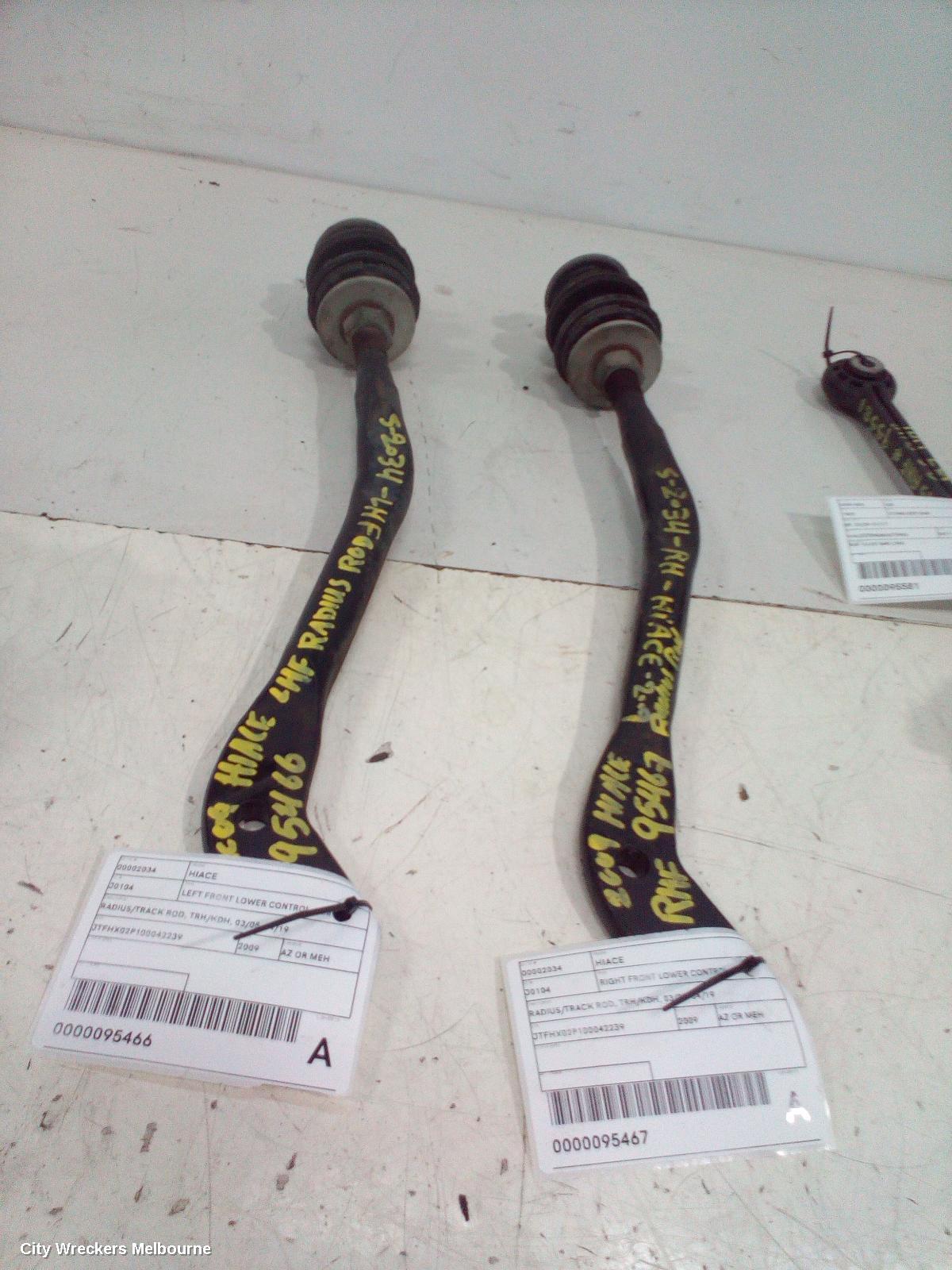 TOYOTA HIACE LEFT FRONT LOWER CONTROL ARM, RADIUS/TRACK ROD, TRH/KDH, 03/2005 - 04/2019