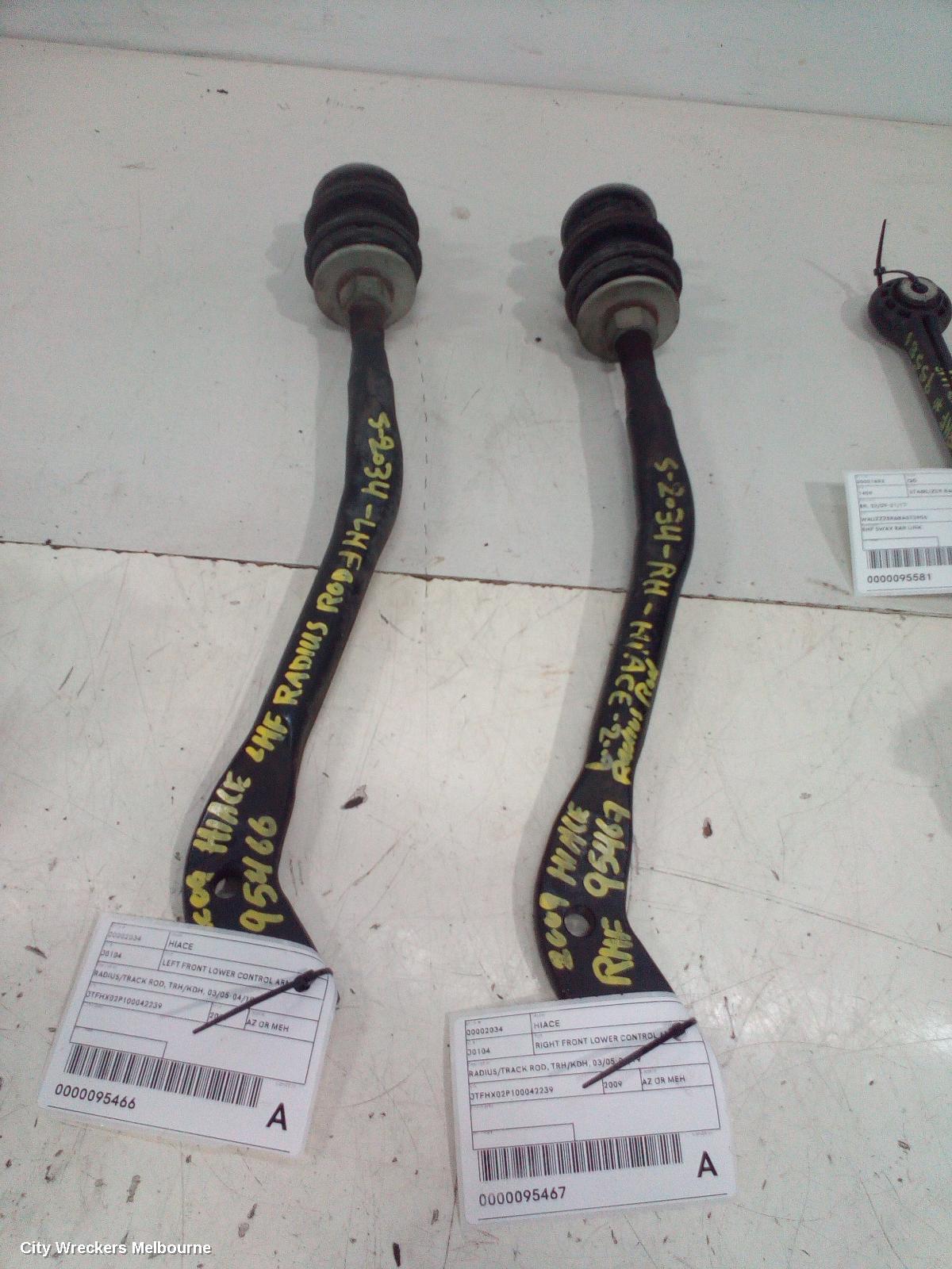 TOYOTA HIACE RIGHT FRONT LOWER CONTROL ARM, RADIUS/TRACK ROD, TRH/KDH, 03/2005 - 04/2019