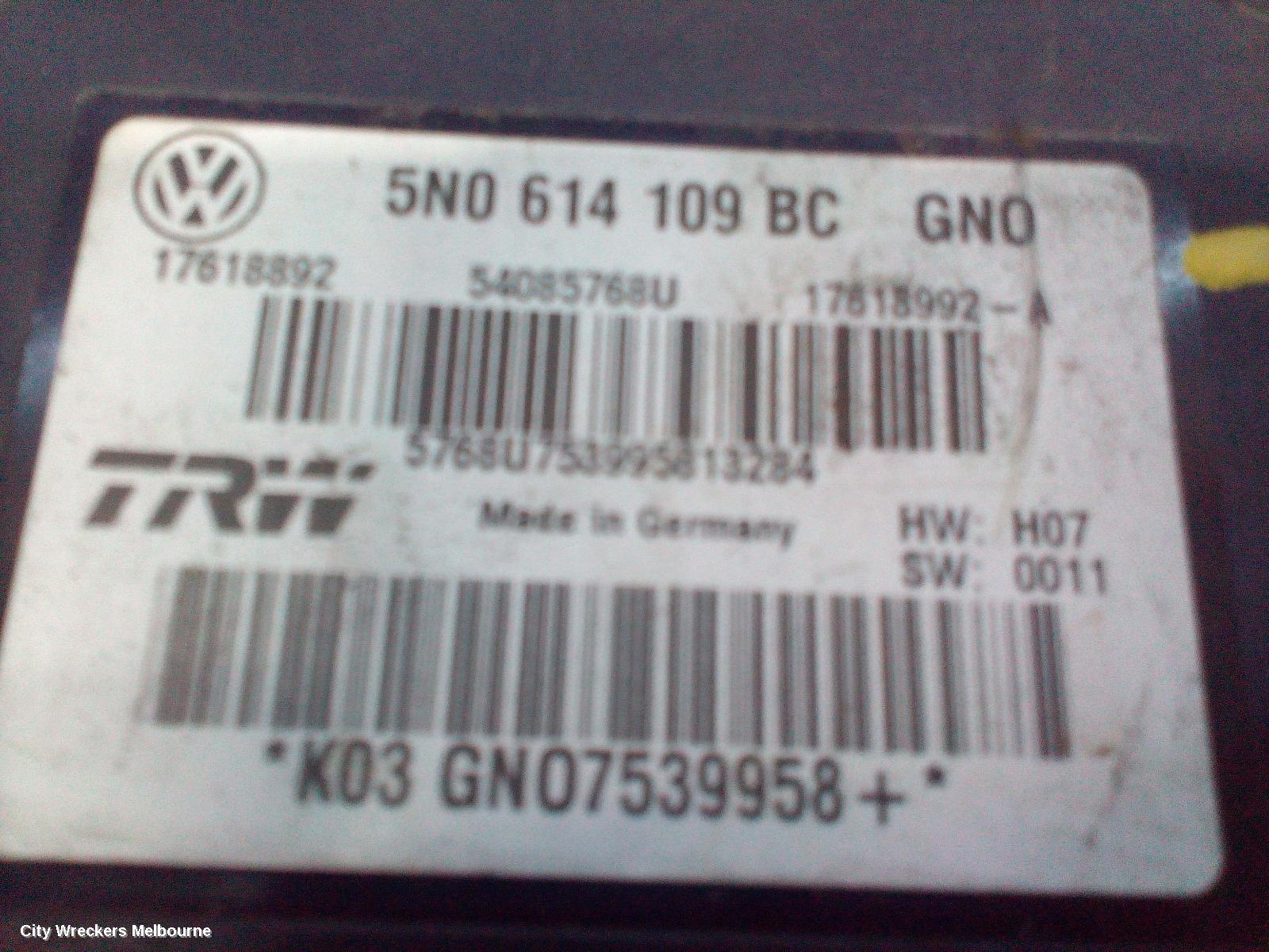 VOLKSWAGEN TIGUAN ABS PUMP/MODULATOR, 5N, 07/2011 - 08/2016