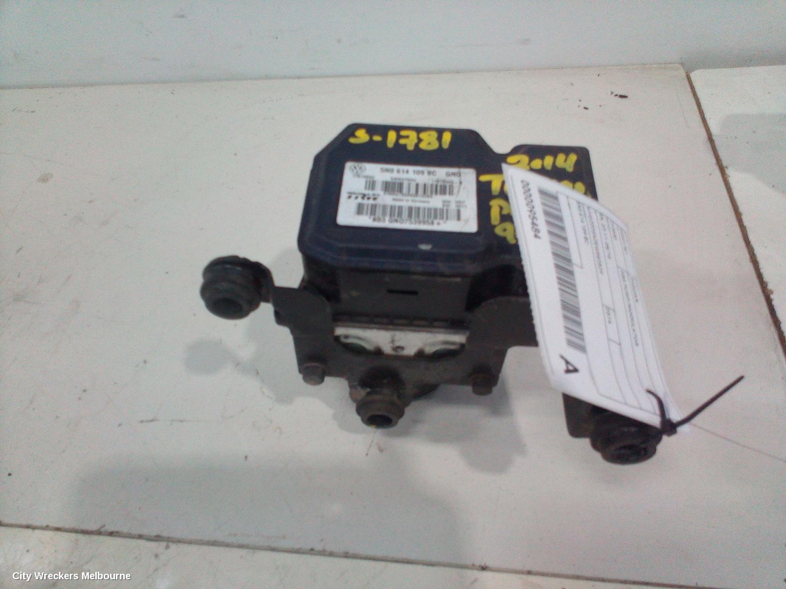 VOLKSWAGEN TIGUAN ABS PUMP/MODULATOR, 5N, 07/2011 - 08/2016