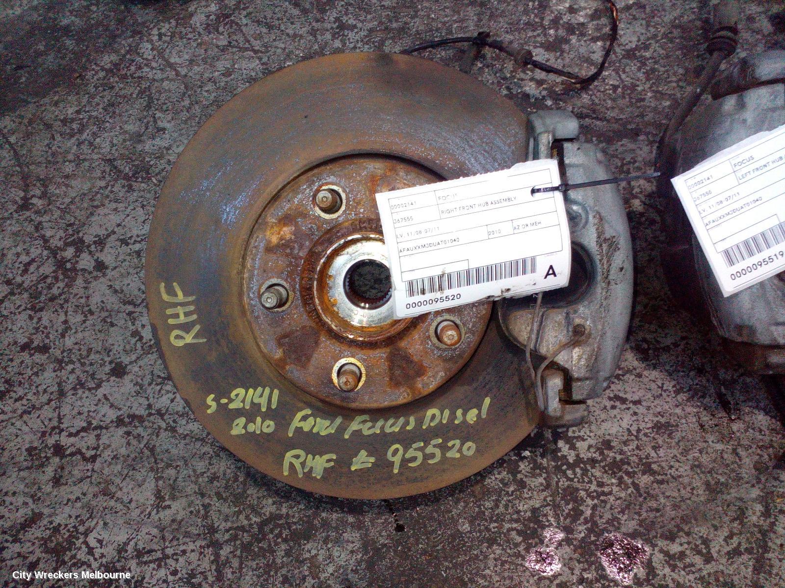 FORD FOCUS RIGHT FRONT HUB ASSEMBLY, LV, 11/2008 - 07/2011