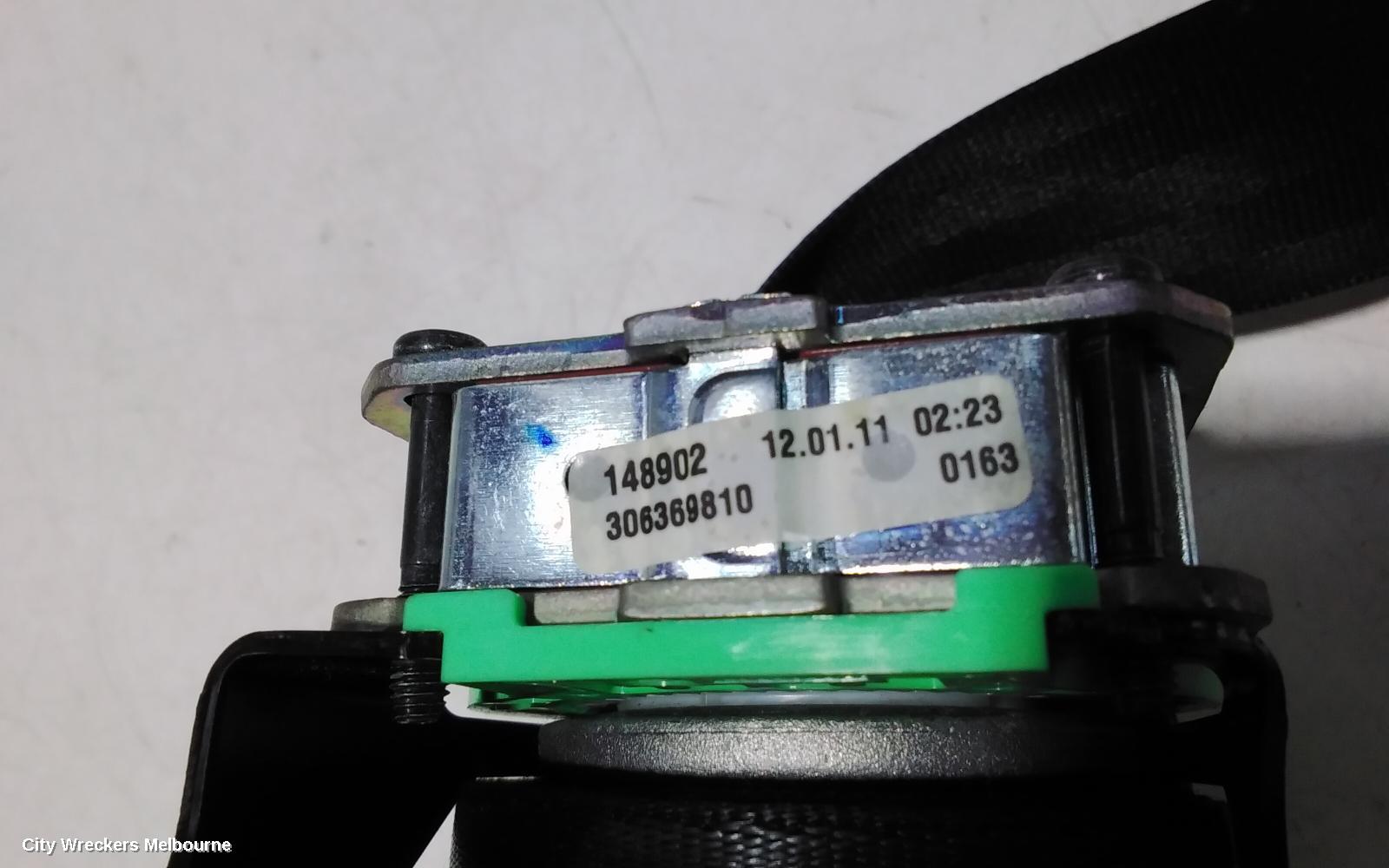 AUDI Q5 SEATBELT/STALK, RH FRONT, SEAT BELT ONLY, 8R, 03/2009 - 12/2013