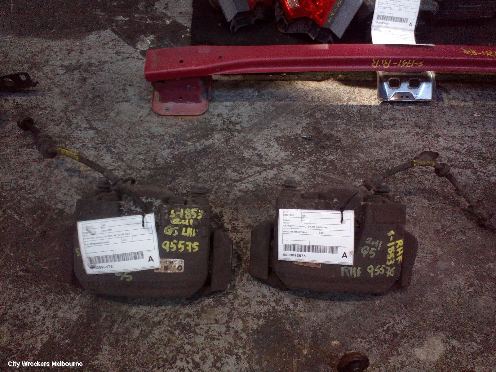 AUDI Q5 CALIPER, LH FRONT, 320MM ROTOR, 8R, 03/2009 - 06/2011