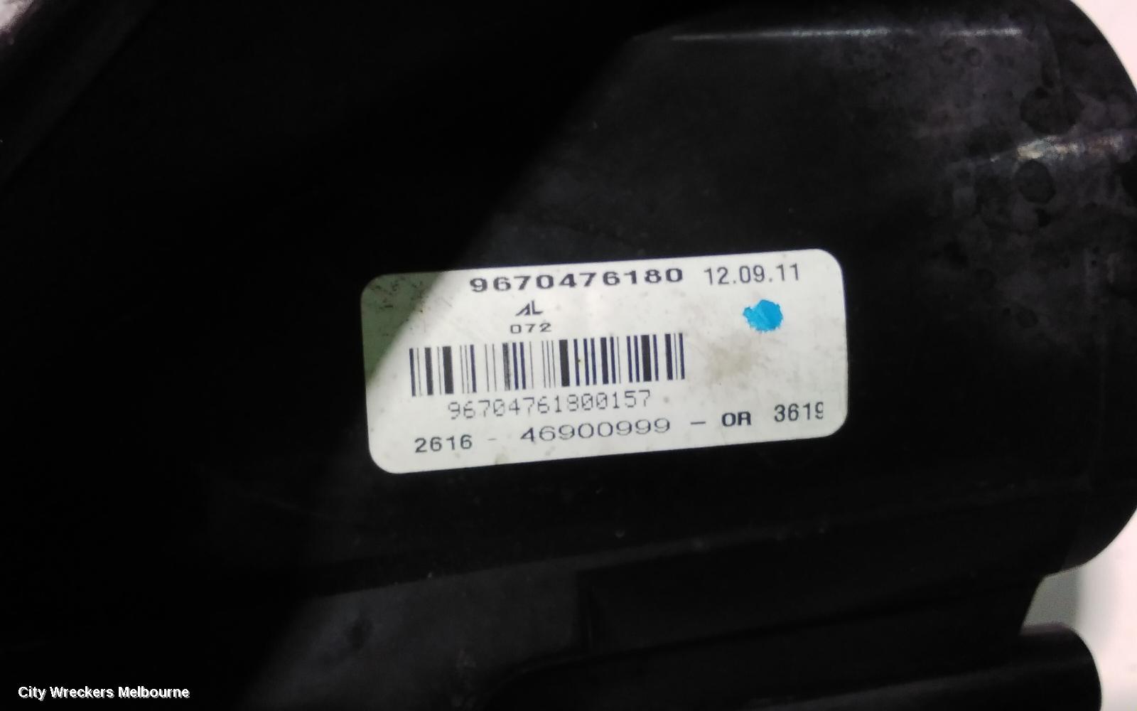 PEUGEOT 508 RIGHT INDICATOR/FOG/SIDE, BUMPER FOGLAMP, 07/2011 - 02/2015