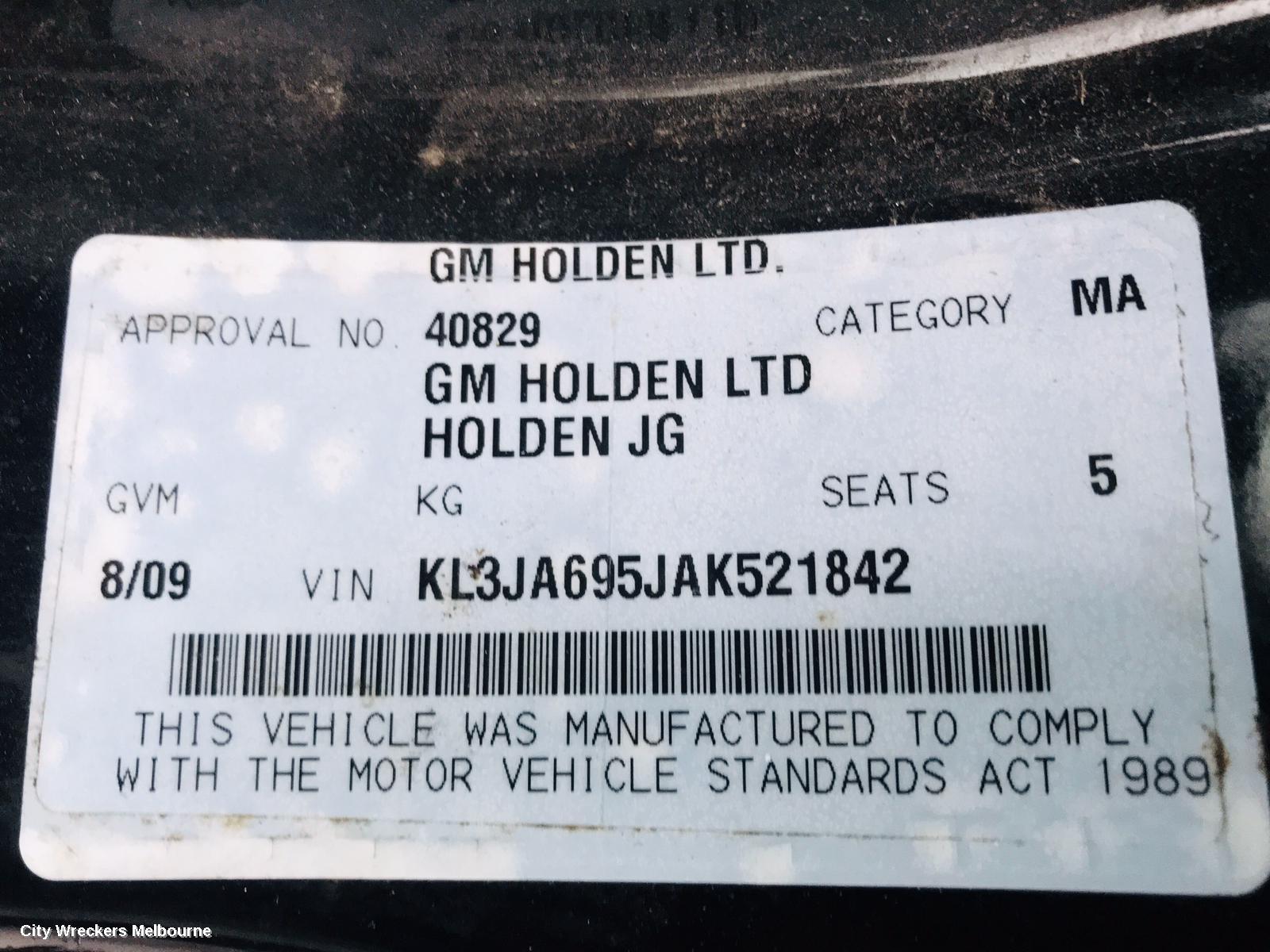 HOLDEN CRUZE LEFT FRONT HUB ASSEMBLY, JG-JH, 1.8, PETROL, 105PCD, 03/2009 - 01/2017