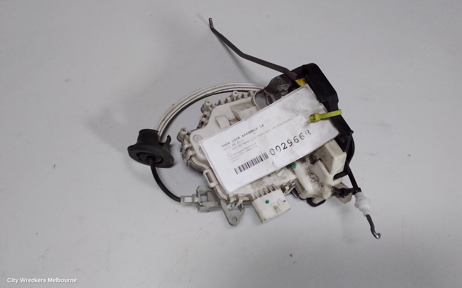 AUDI A6 DOOR/BOOT/GATE LOCK, LEFT FRONT DOOR LOCK, C6/4F, SEDAN/WAGON, 11/2004 - 06/2011