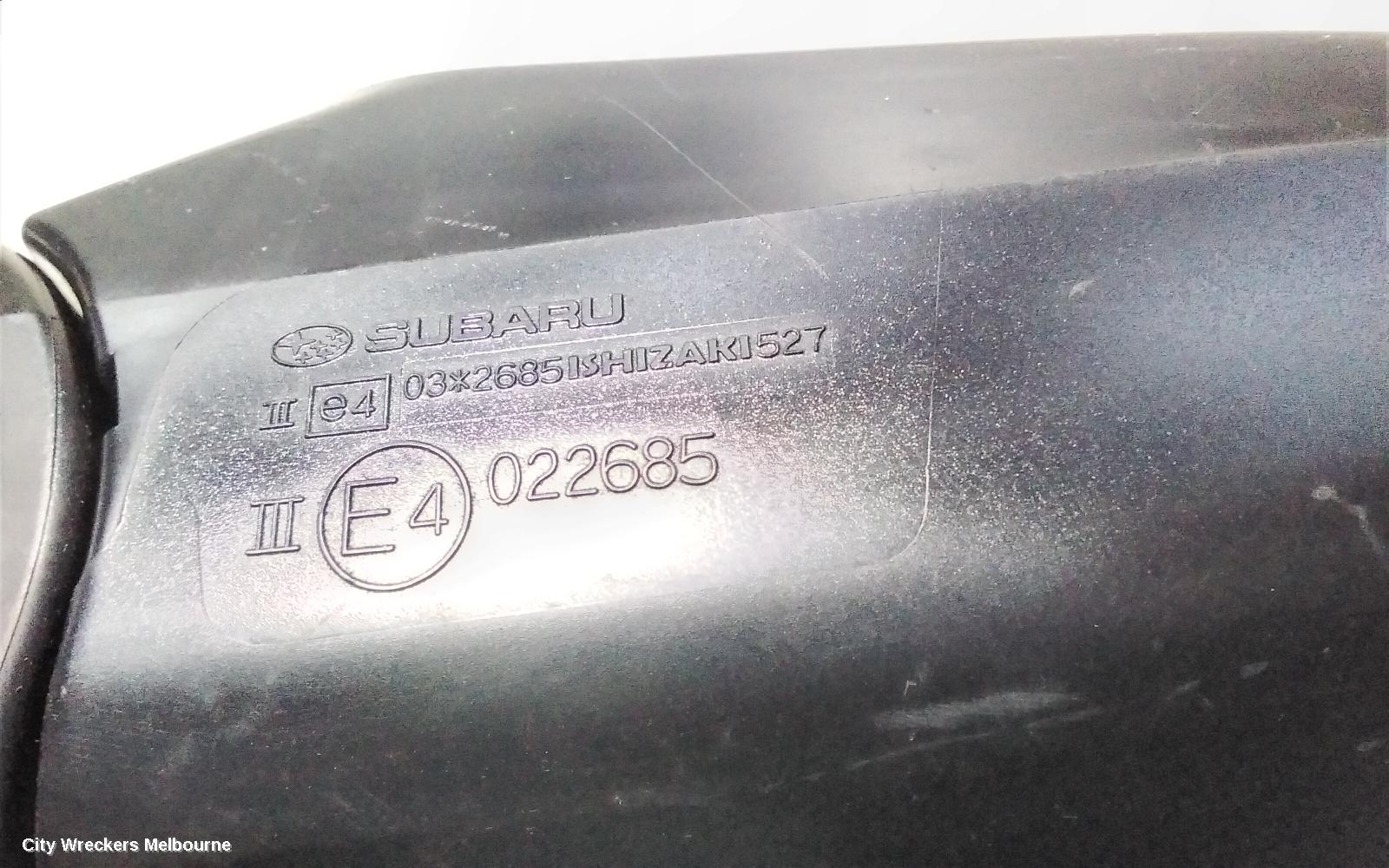 SUBARU FORESTER RIGHT DOOR MIRROR, SH, COLOUR CODED, NON FLASHER, NON HEATED, (3 WIRE), 02/2008 - 11/2010