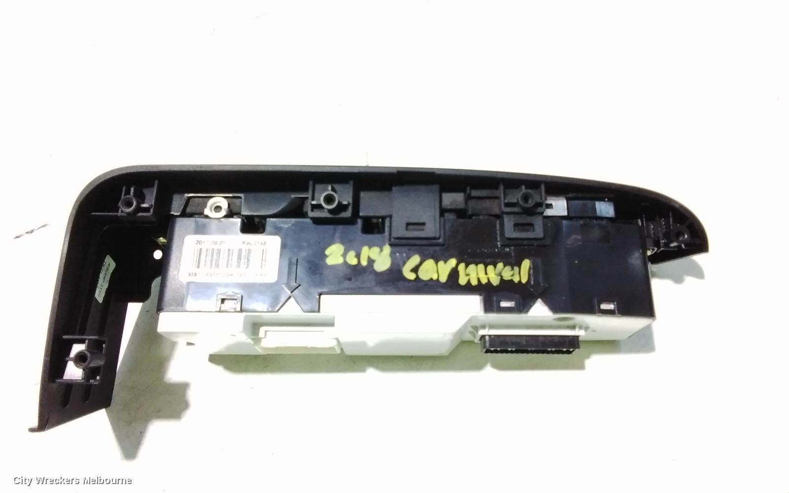 KIA CARNIVAL/GRAND CARNIVAL PWR DR WIND SWITCH, RH FRONT (MASTER SWITCH), NON AUTO FOLD MIRROR SWITCH & FRONT ONLY AUTO WINDOW SWITCH, YP, 02/2015 - 10/2020