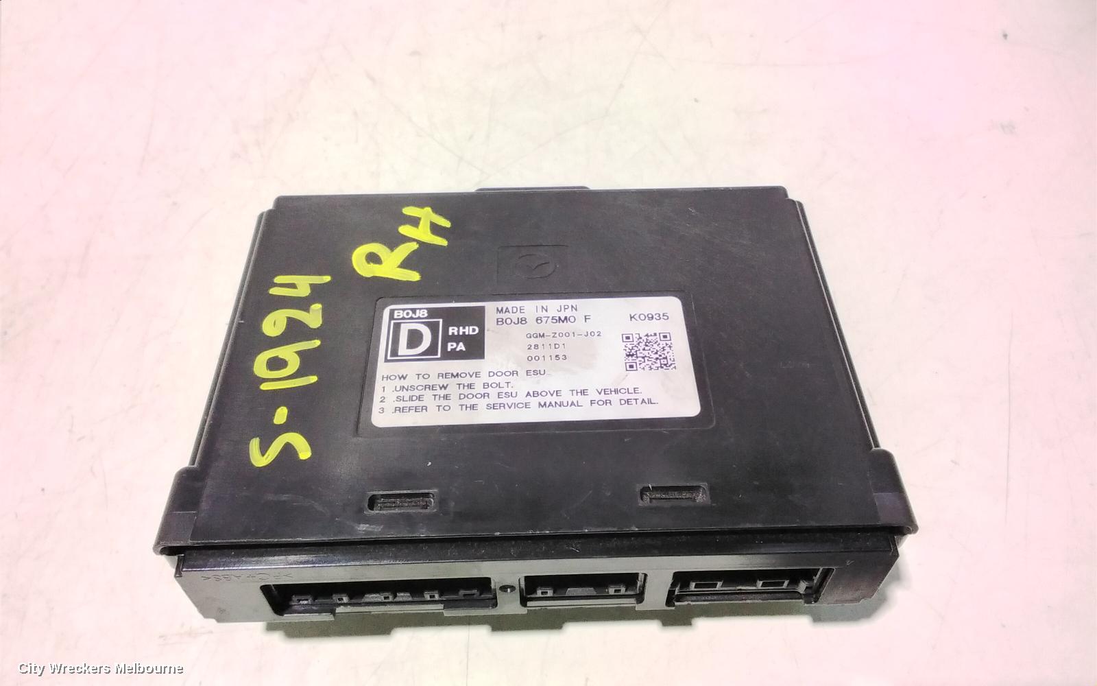 MAZDA 3, BP, 03/2019 ONWARDS, B0J8-675M0 F DOOR CONTROL MODULE RHF: 95646