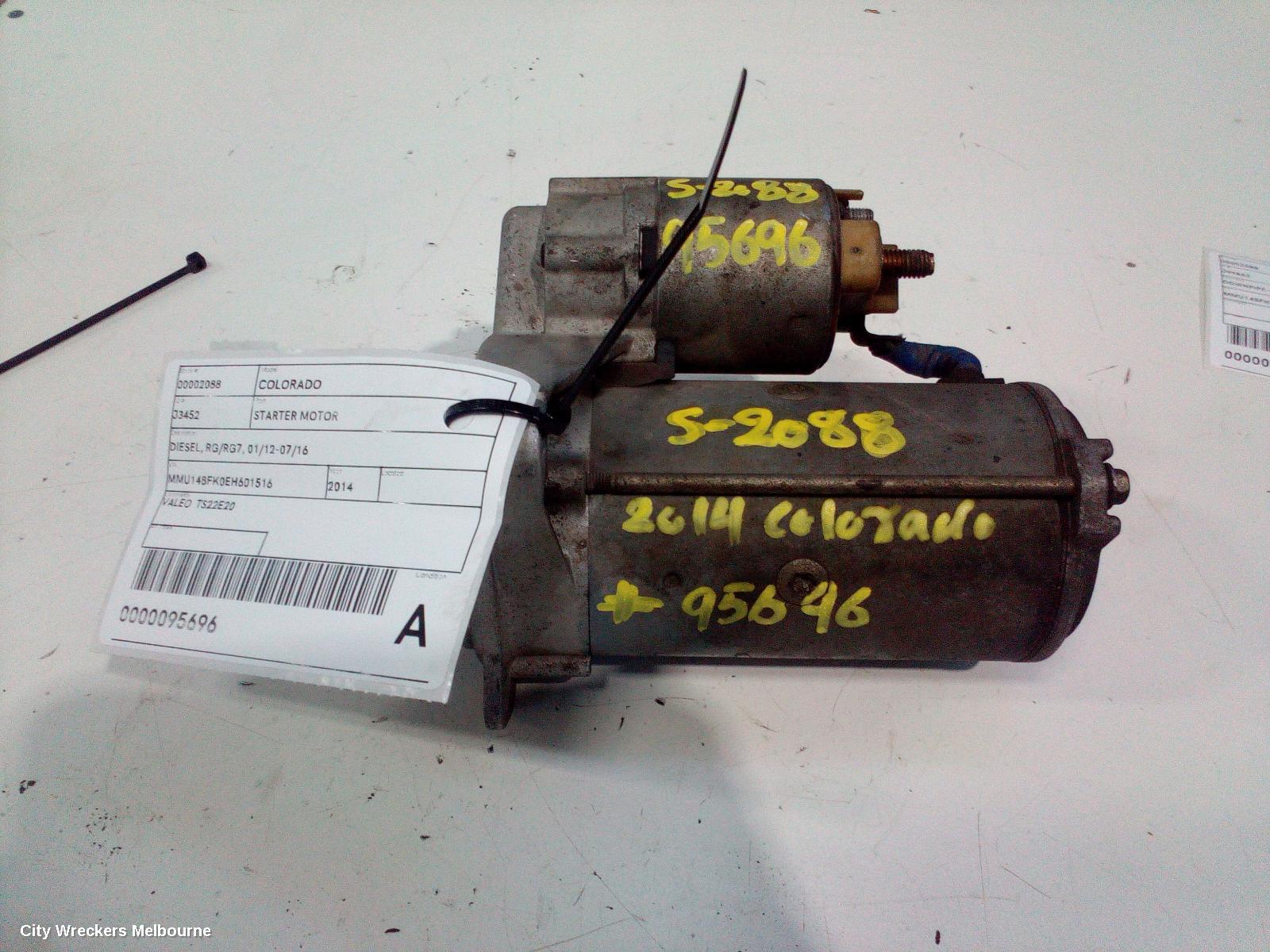 HOLDEN COLORADO STARTER, DIESEL, RG/RG7, 01/2012 - 07/2016