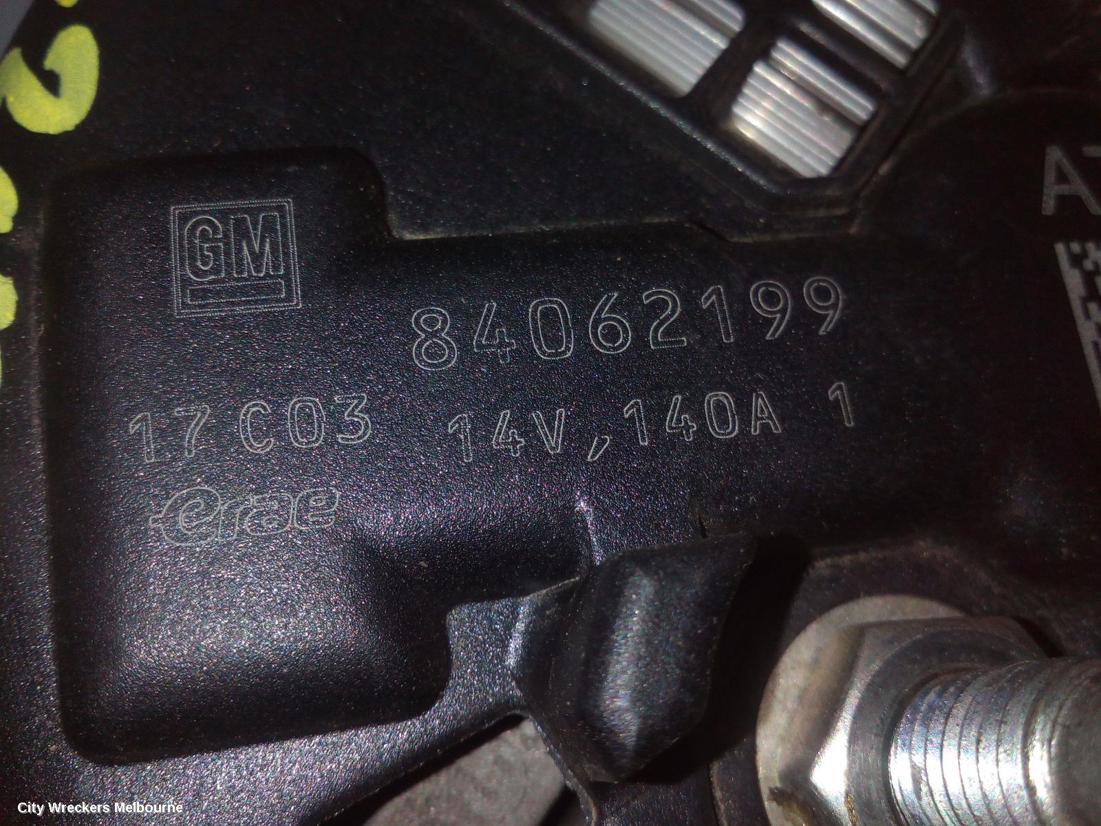 HOLDEN COLORADO ALTERNATOR, DIESEL, RG/RG 7, 01/2012 - 12/2020