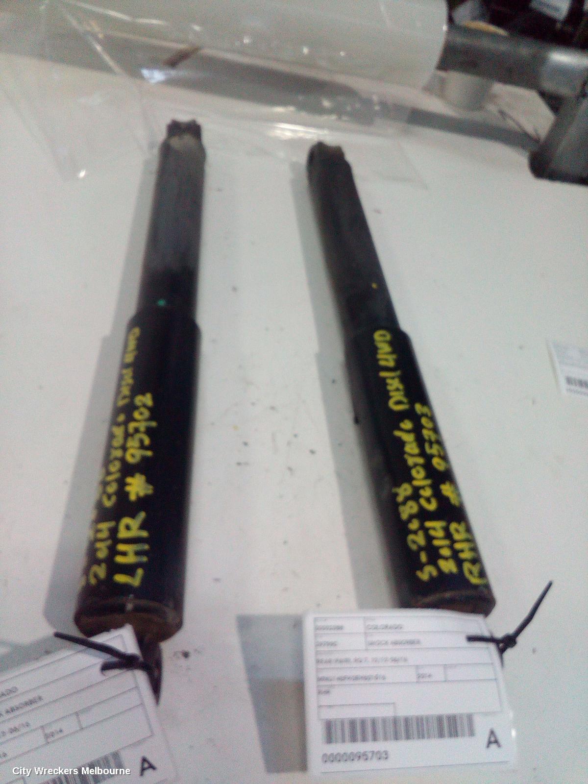 HOLDEN COLORADO SHOCK ABSORBER, REAR (PAIR), RG 7, 12/2012 - 06/2016